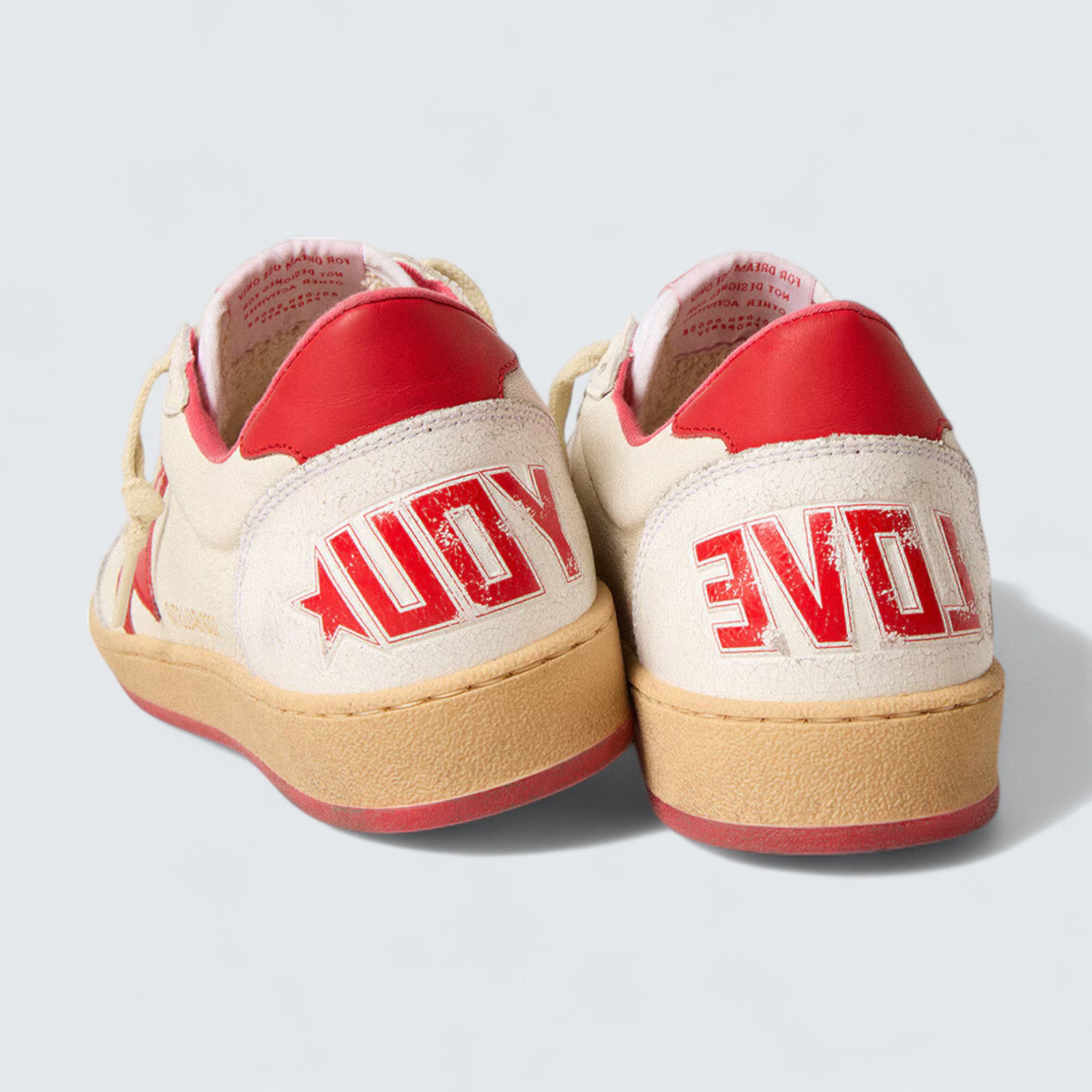 Ball Star Wishes 'White Nappa Leather with Red Laminated Star and Heel Tab'
