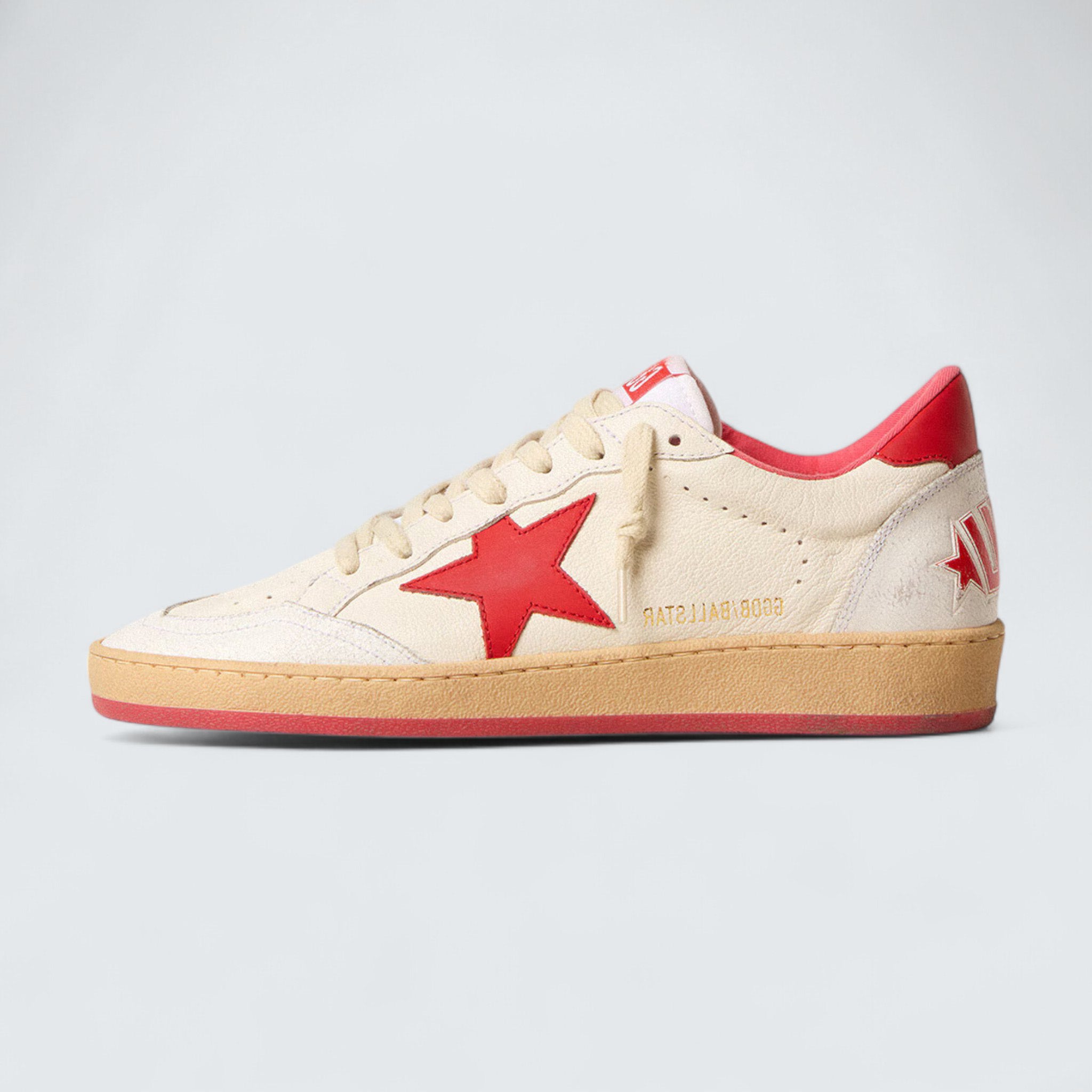 Ball Star Wishes 'White Nappa Leather with Red Laminated Star and Heel Tab'