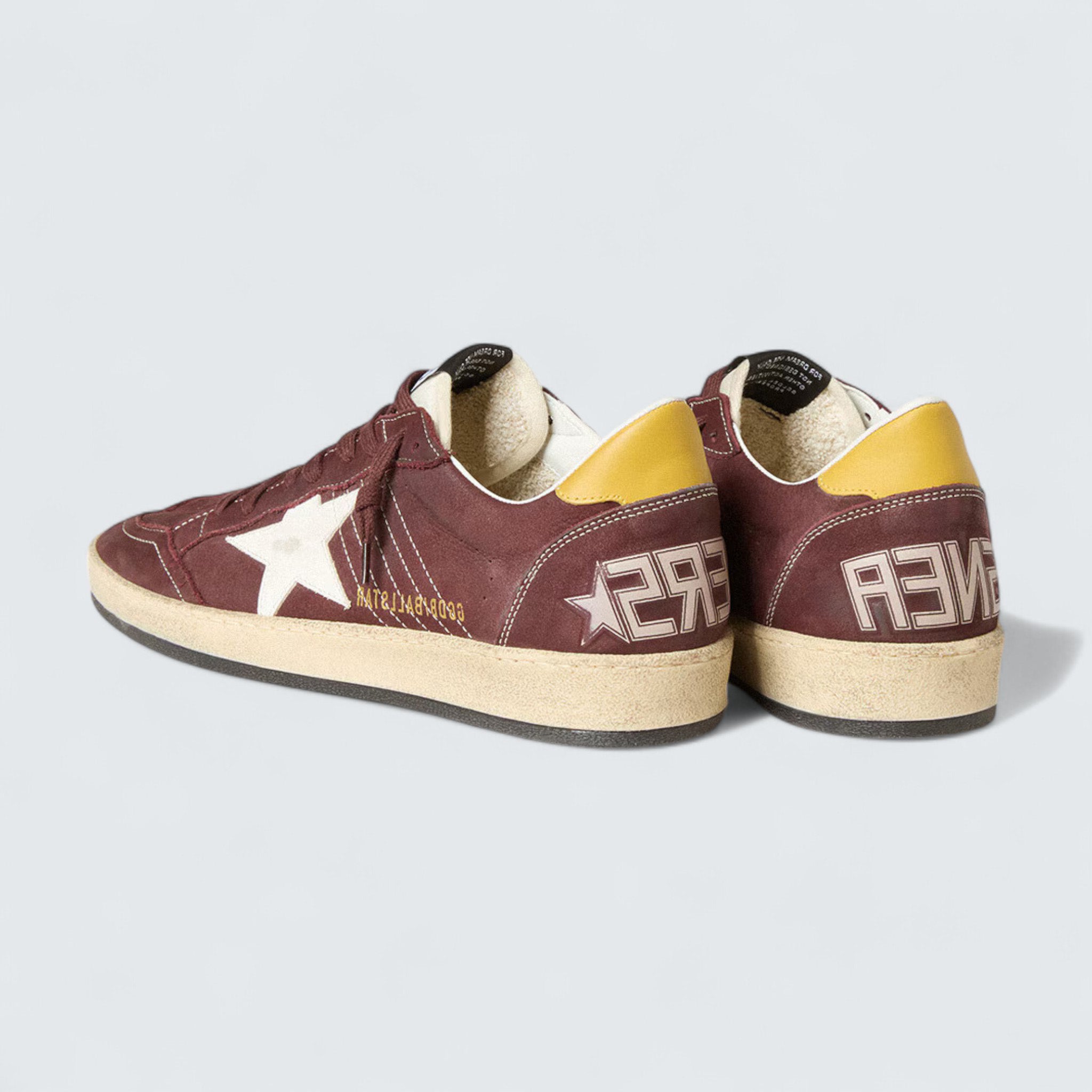 Ball Star 'Chocolate Nubuck with White Leather Star and Honey-Colored Heel Tab'