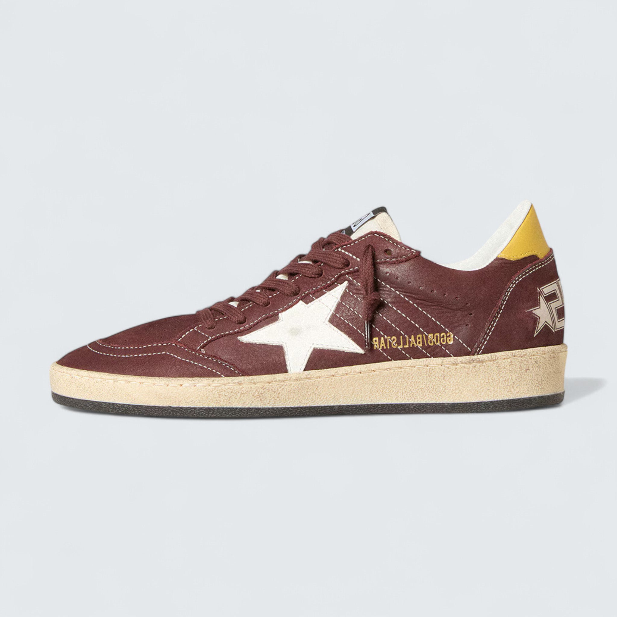Ball Star 'Chocolate Nubuck with White Leather Star and Honey-Colored Heel Tab'