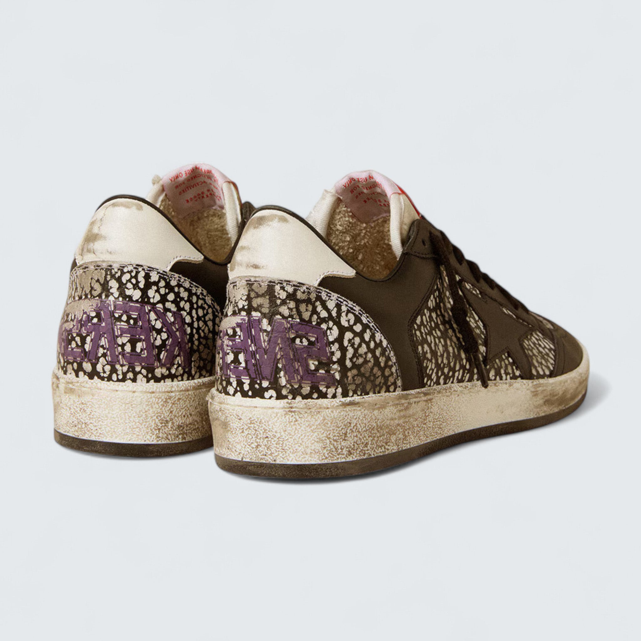 Ball Star 'Elephant-Print Leather with Black Leather Star'