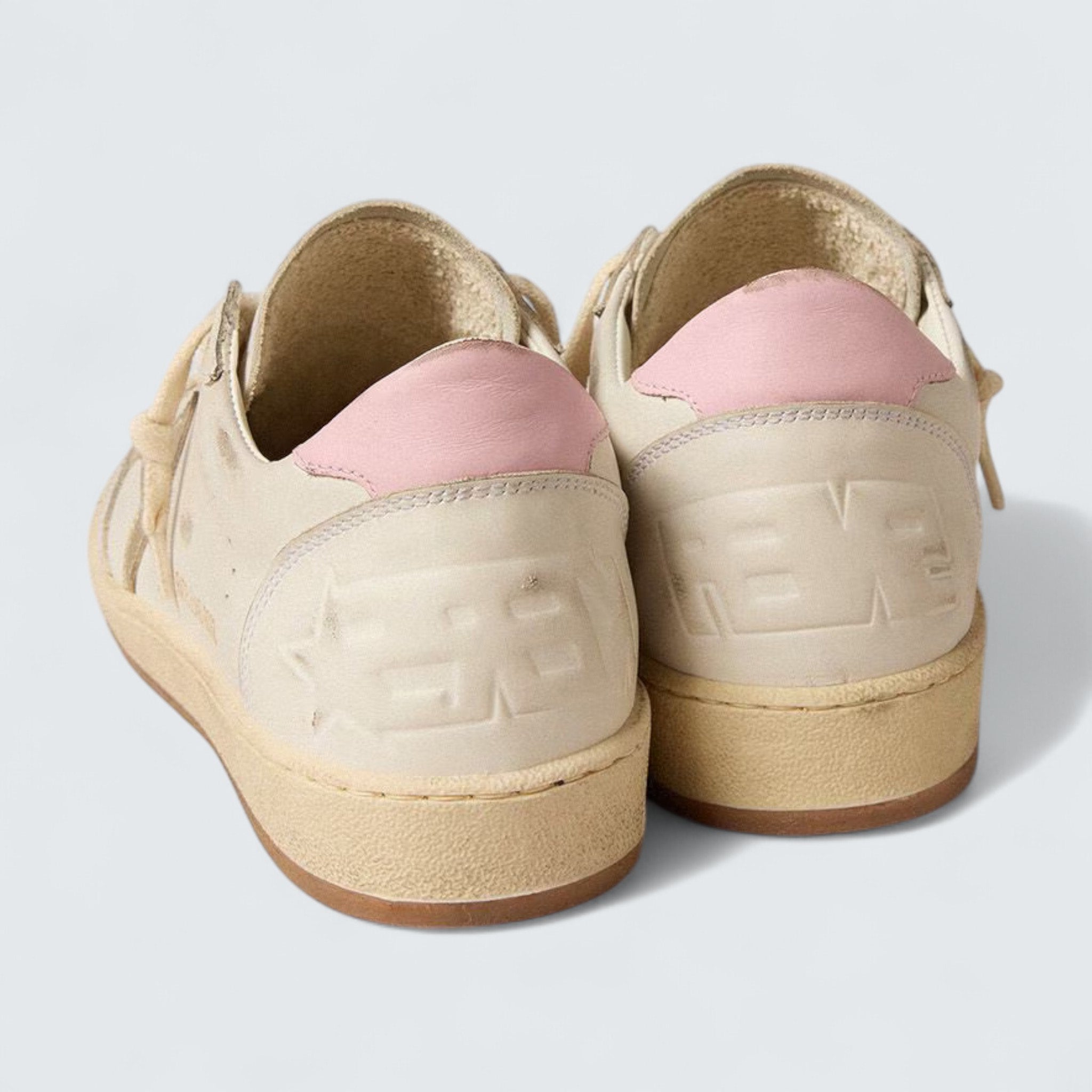 Ball Star 'Gold Foiled Leather Star and Pink Leather Heel Tab'