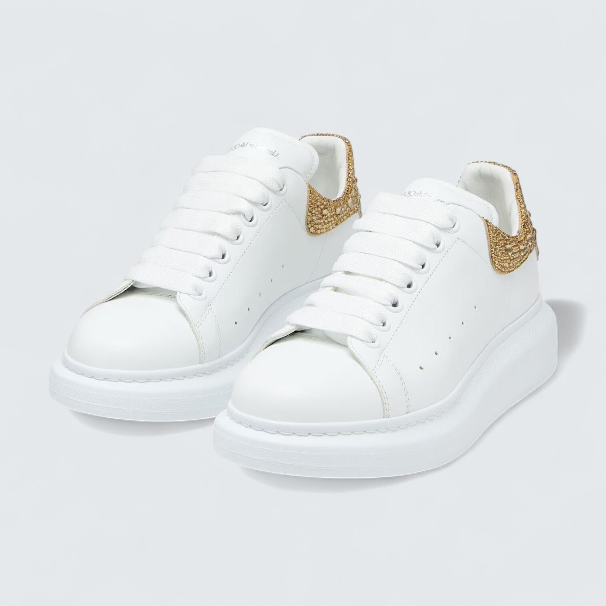 Oversized Sneaker in White Gold