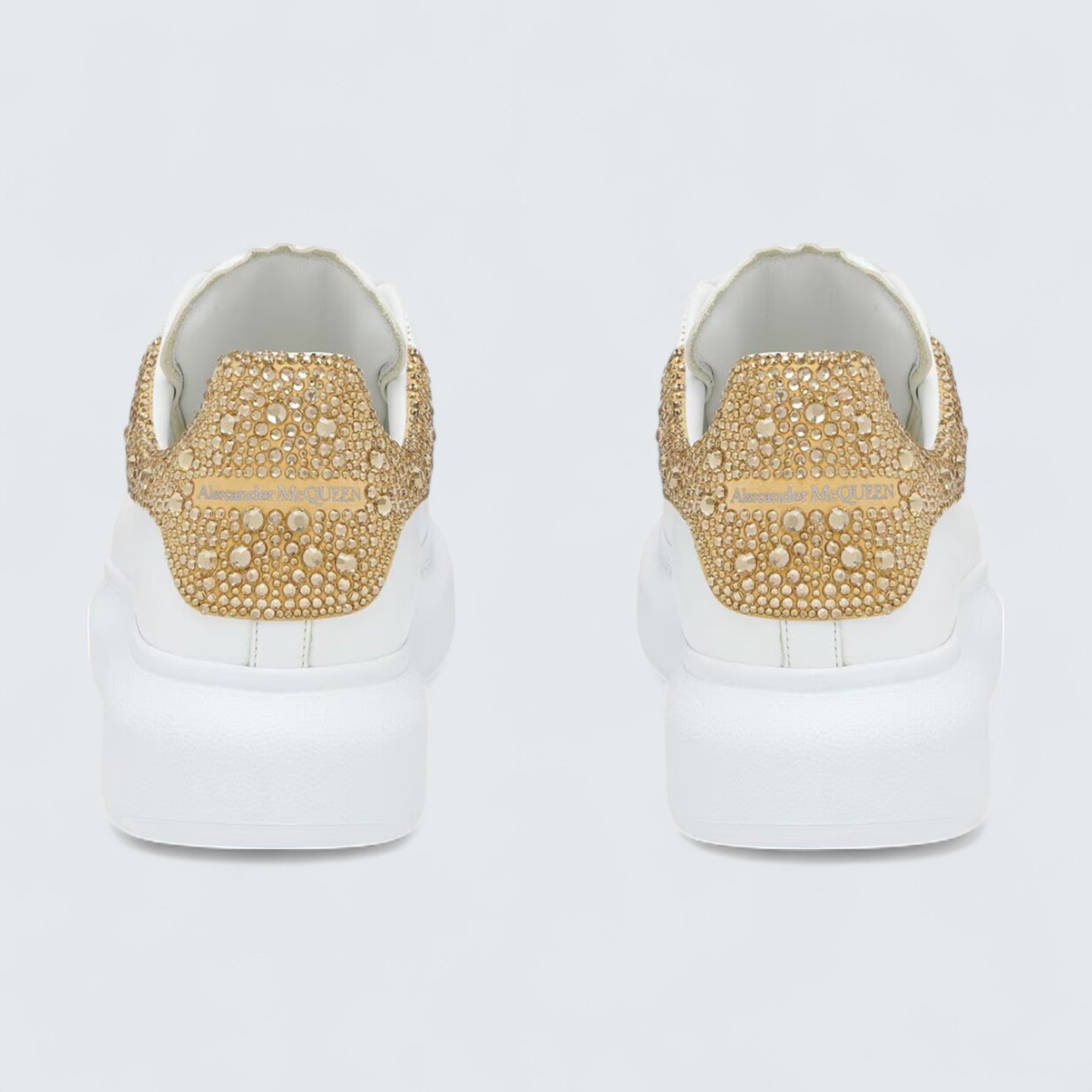 Oversized Sneaker in White Gold