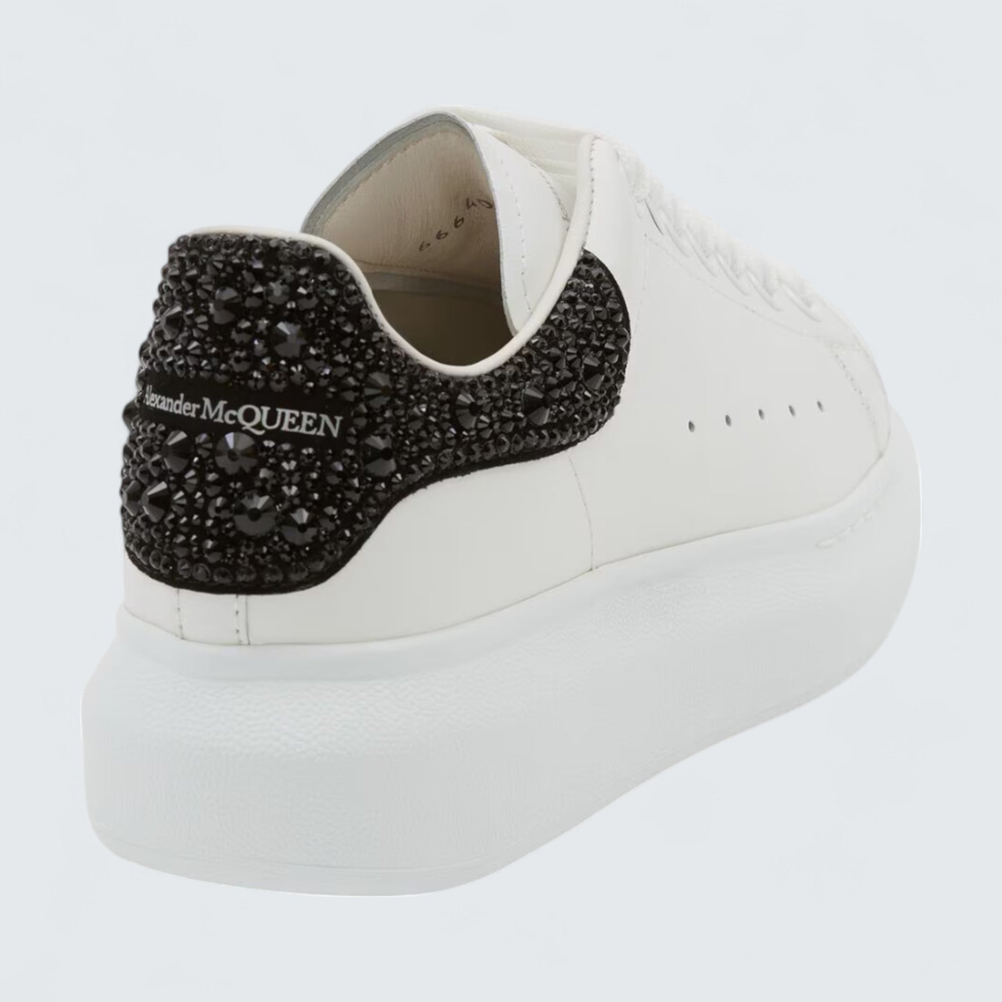 Oversized Sneaker in White Jet Black