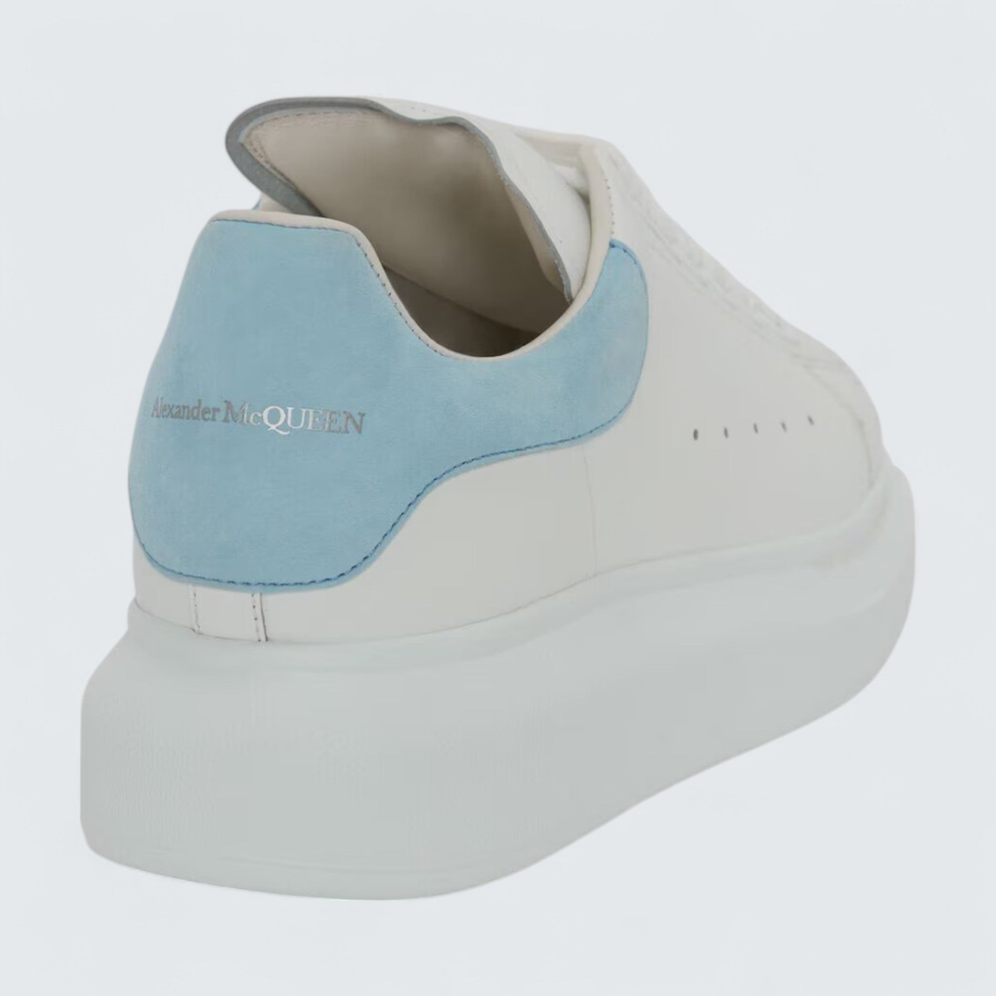 Oversized Sneaker in White Powder Blue