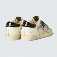 Super-Star LAB 'White Canvas with White Star and Black Leather Heel Tab'