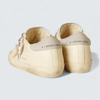 Super-Star LTD 'Nude Leather Star and Silver Glitter Heel Tab'