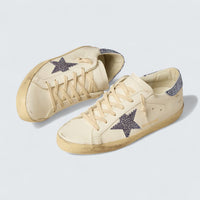 Super-Star LTD 'Cream Suede with Swarovski Crystal Star and Heel Tab'