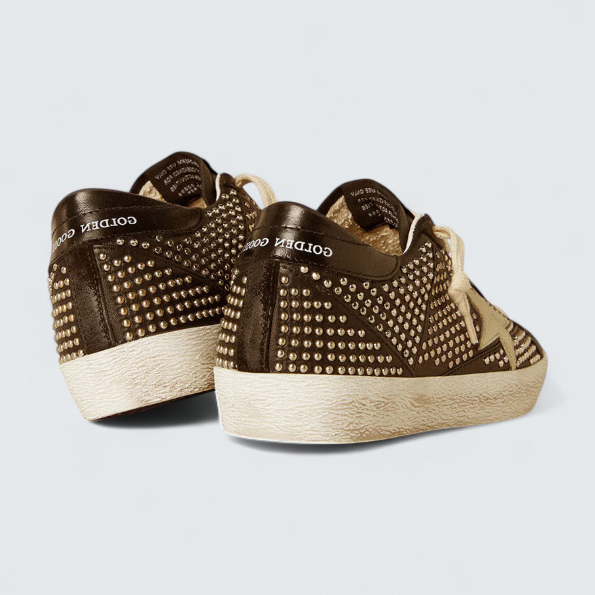 Super-Star 'Studded Black Nappa with White Leather Star'