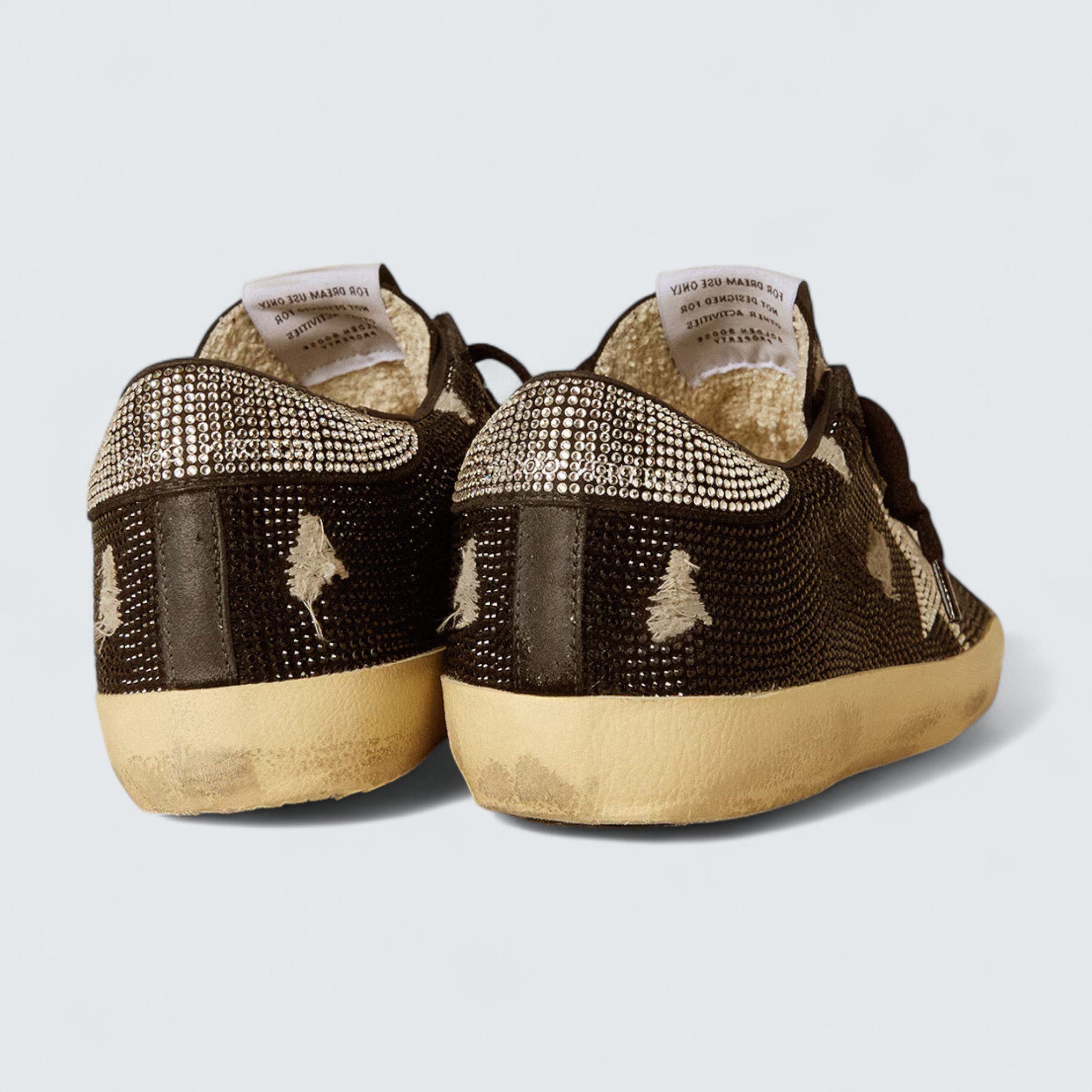 Super-Star 'Black Suede with Swarovski Crystals and Silver Star'