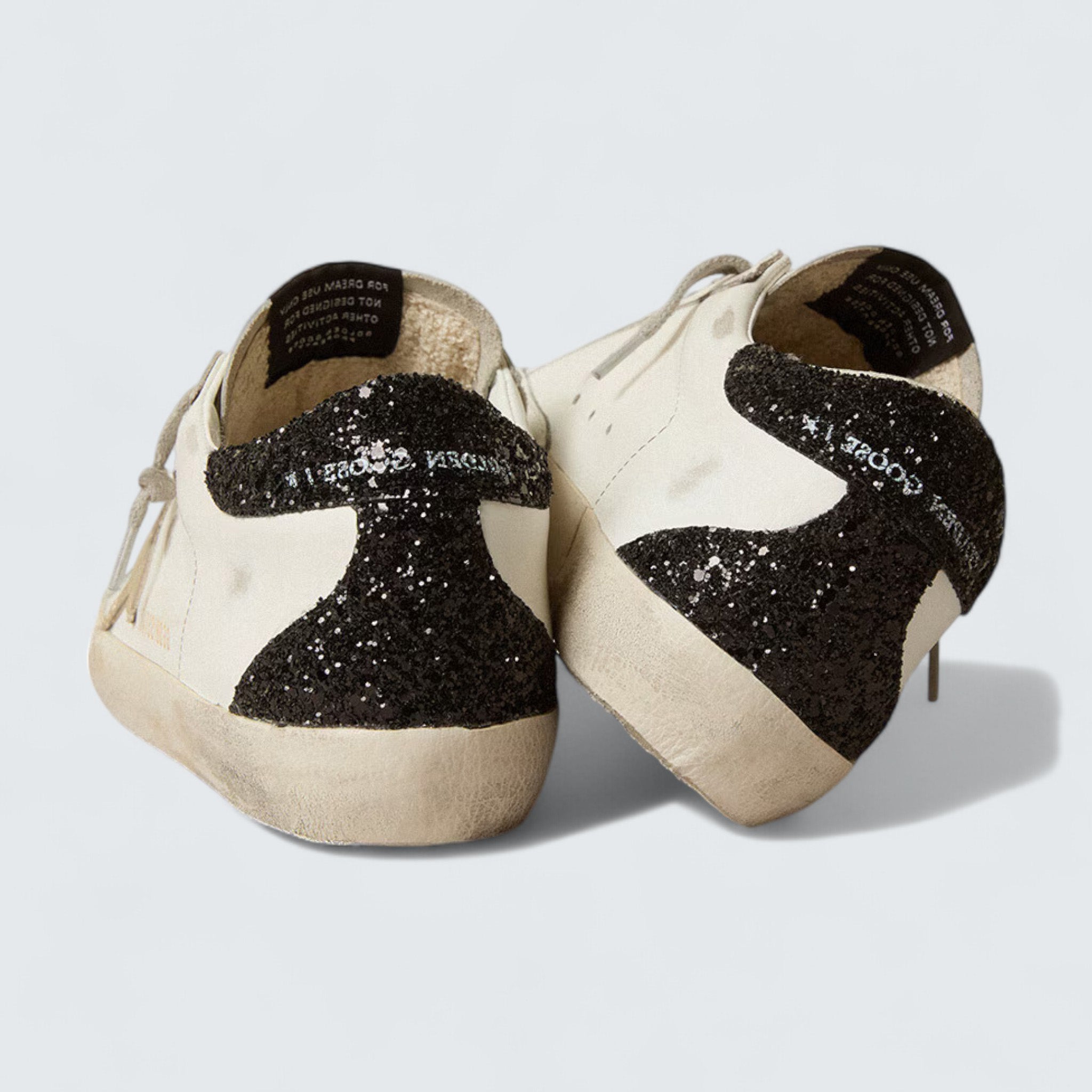 Super-Star 'Gold Glitter Star and Black Glitter Heel Tab'