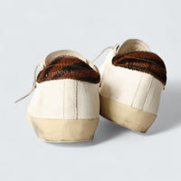 Super-Star 'White Leather with Pink Suede Star and Pony Skin Heel Tab'