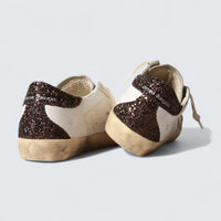 Super-Star 'Silver Star and Brown Glitter Heel Tab'