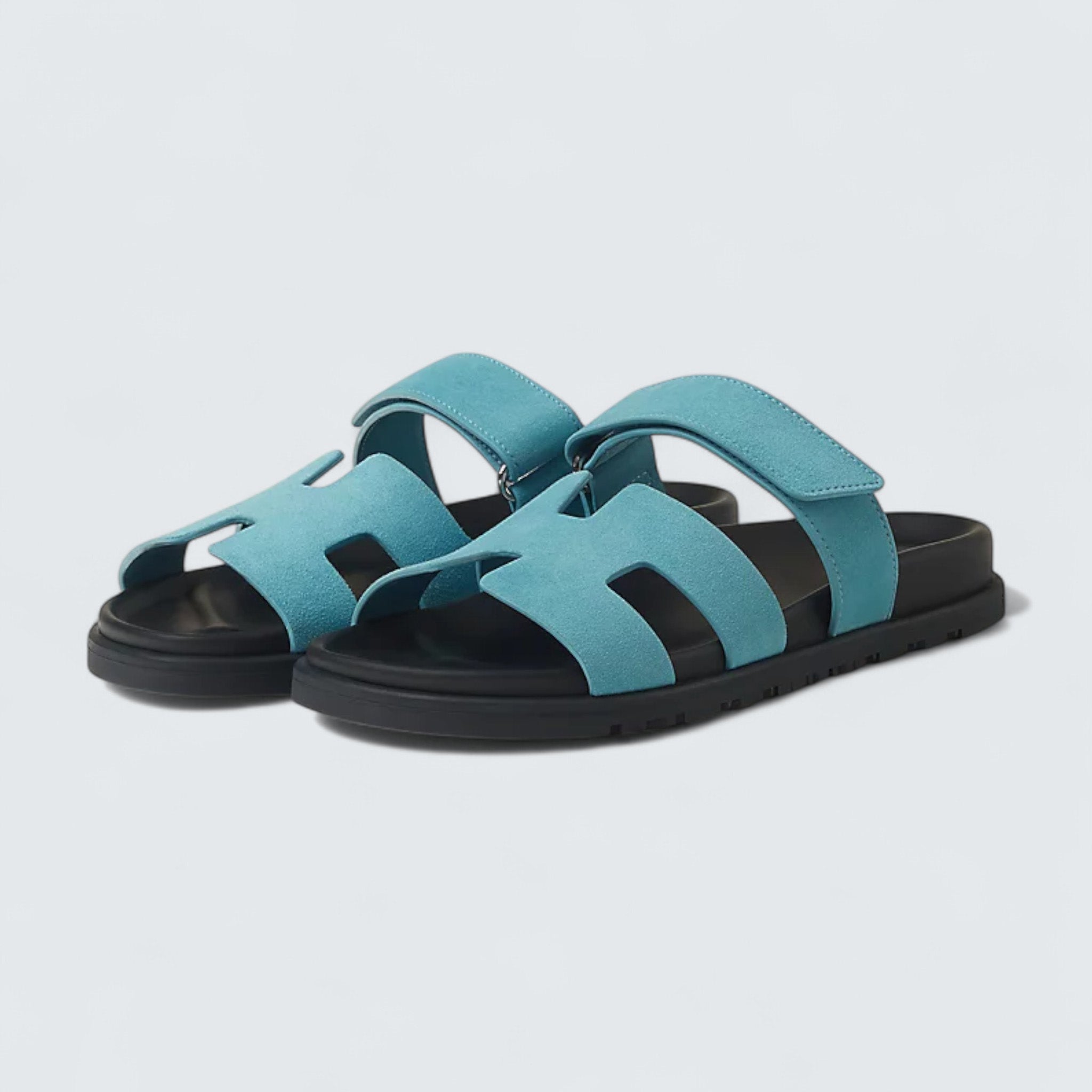 Chypre Sandals 'Bleu Minéral'9