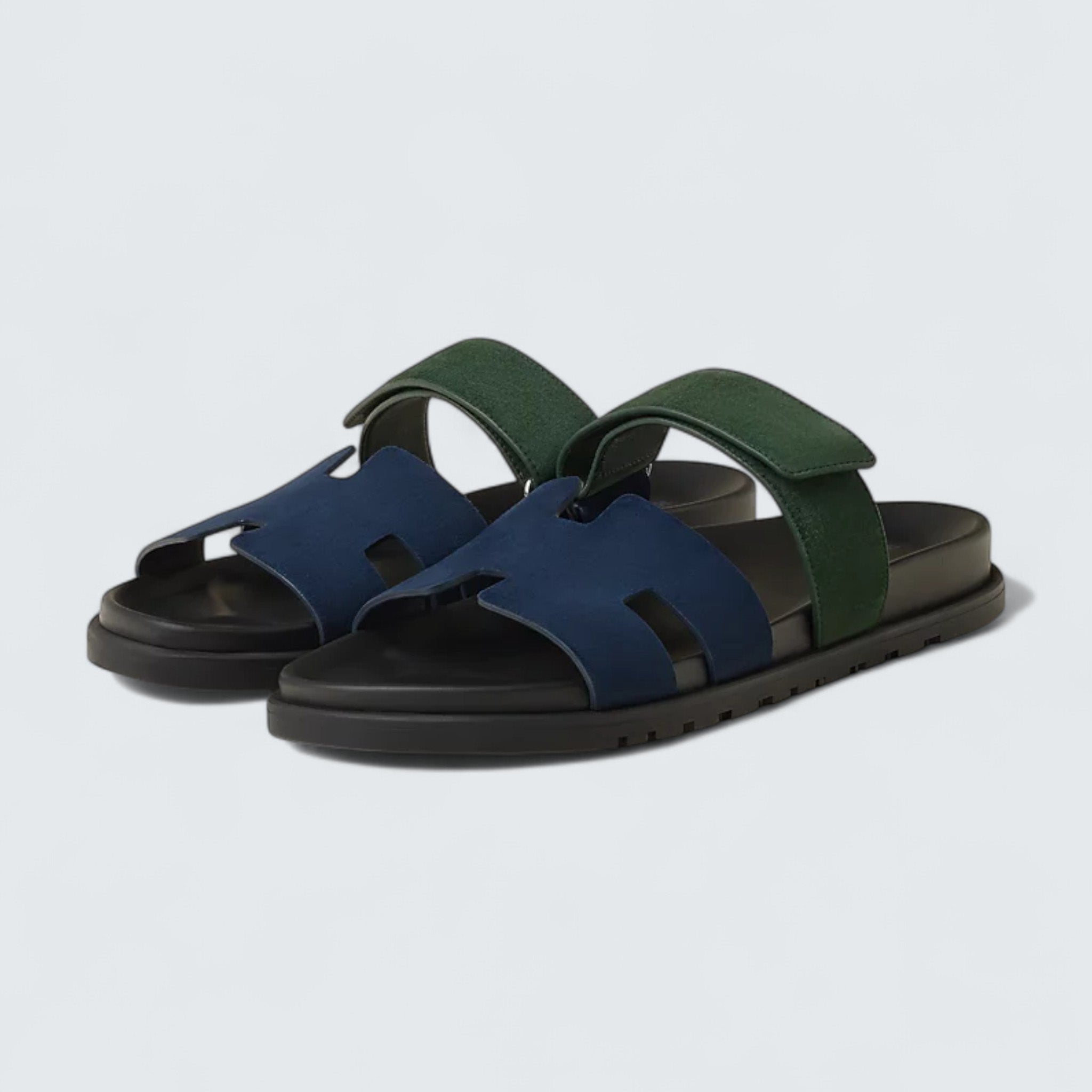 Chypre Sandals 'Bleu Océan / Vert Bouteille'