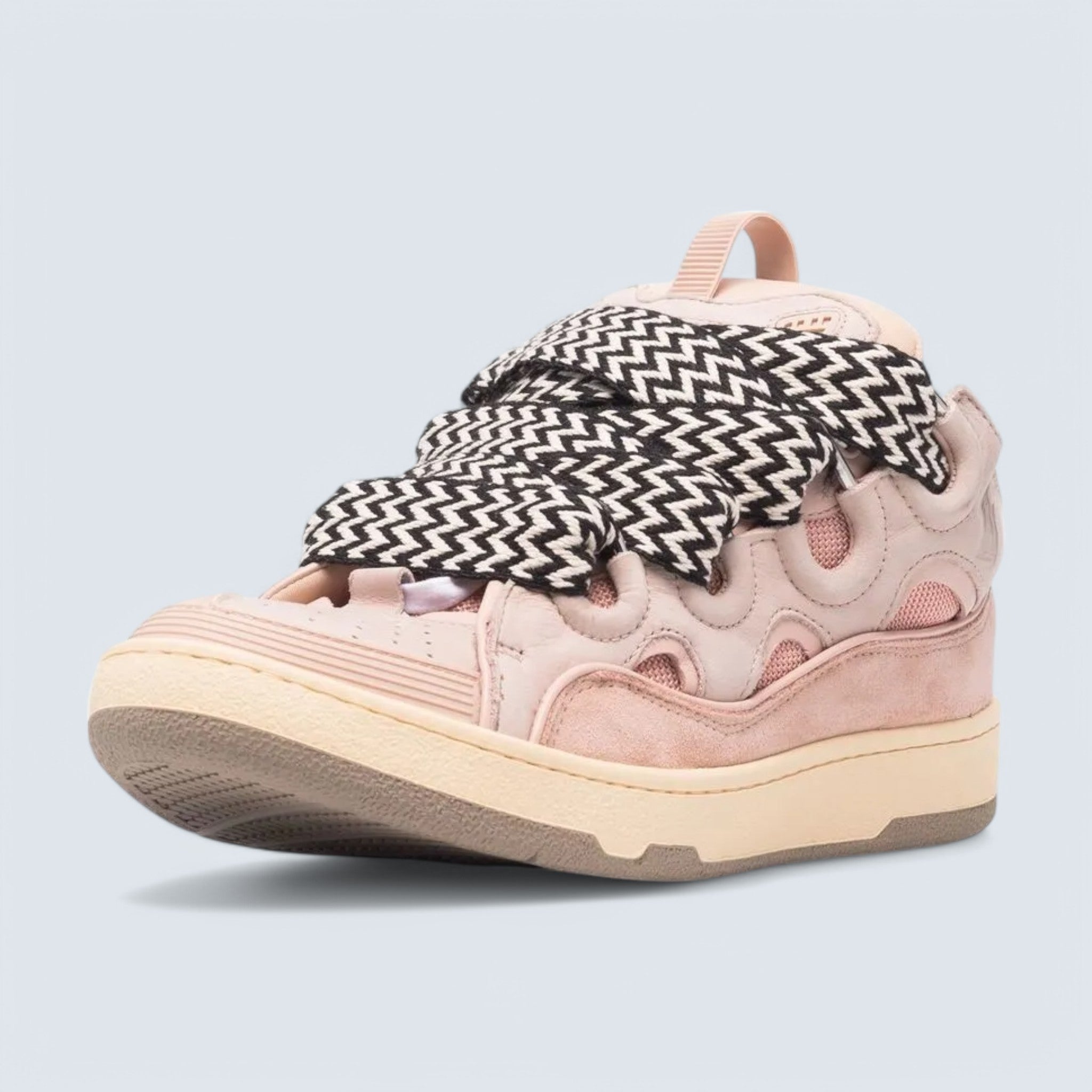 Leather Curb Sneakers 'Pink'