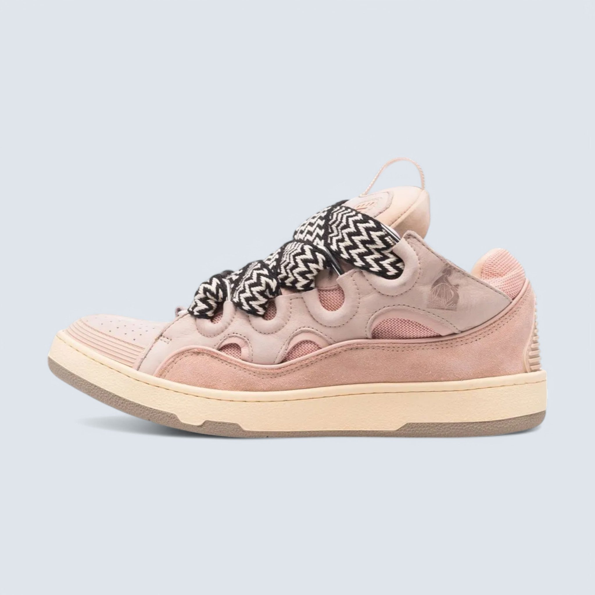 Leather Curb Sneakers 'Pink'