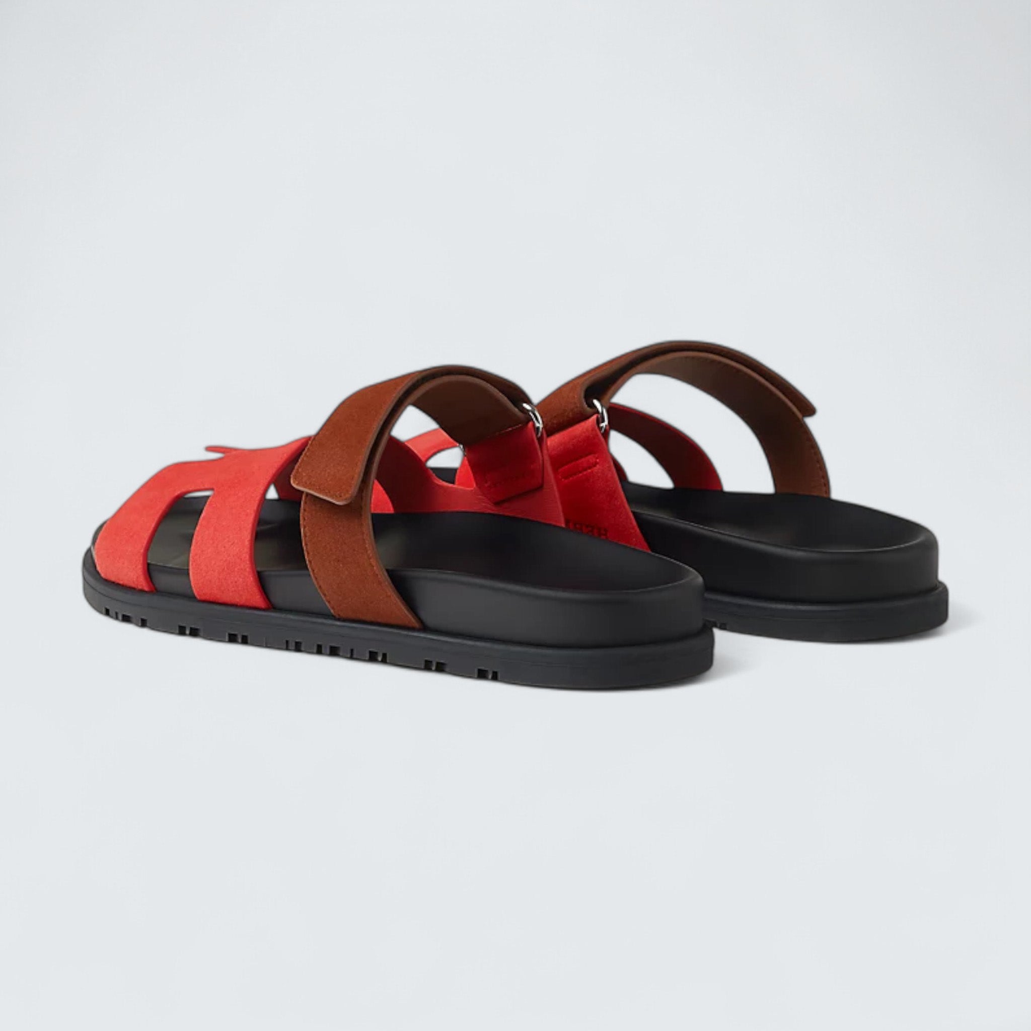 Chypre Sandals 'Rouge Cinétique & Gold'