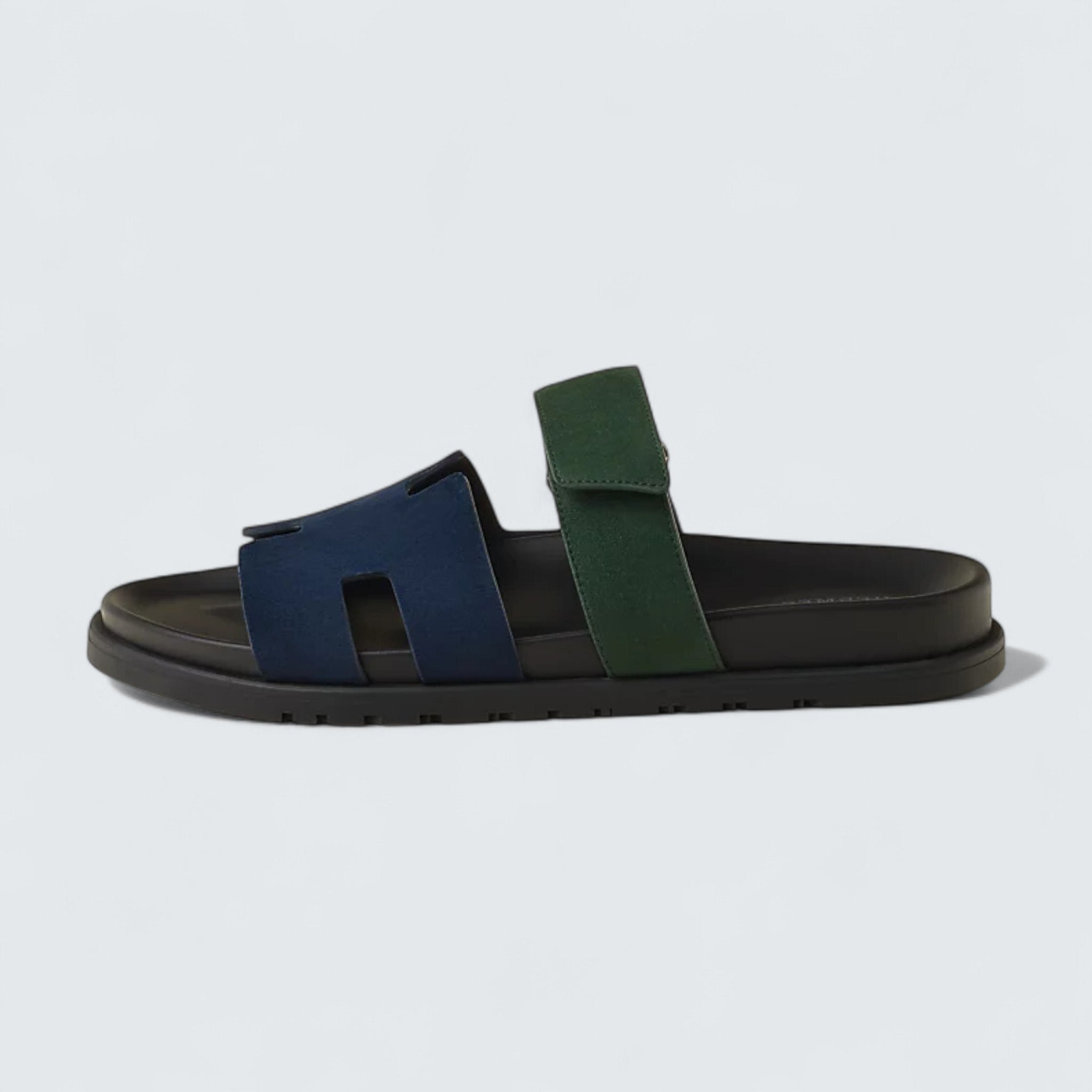 Chypre Sandals 'Bleu Océan / Vert Bouteille'