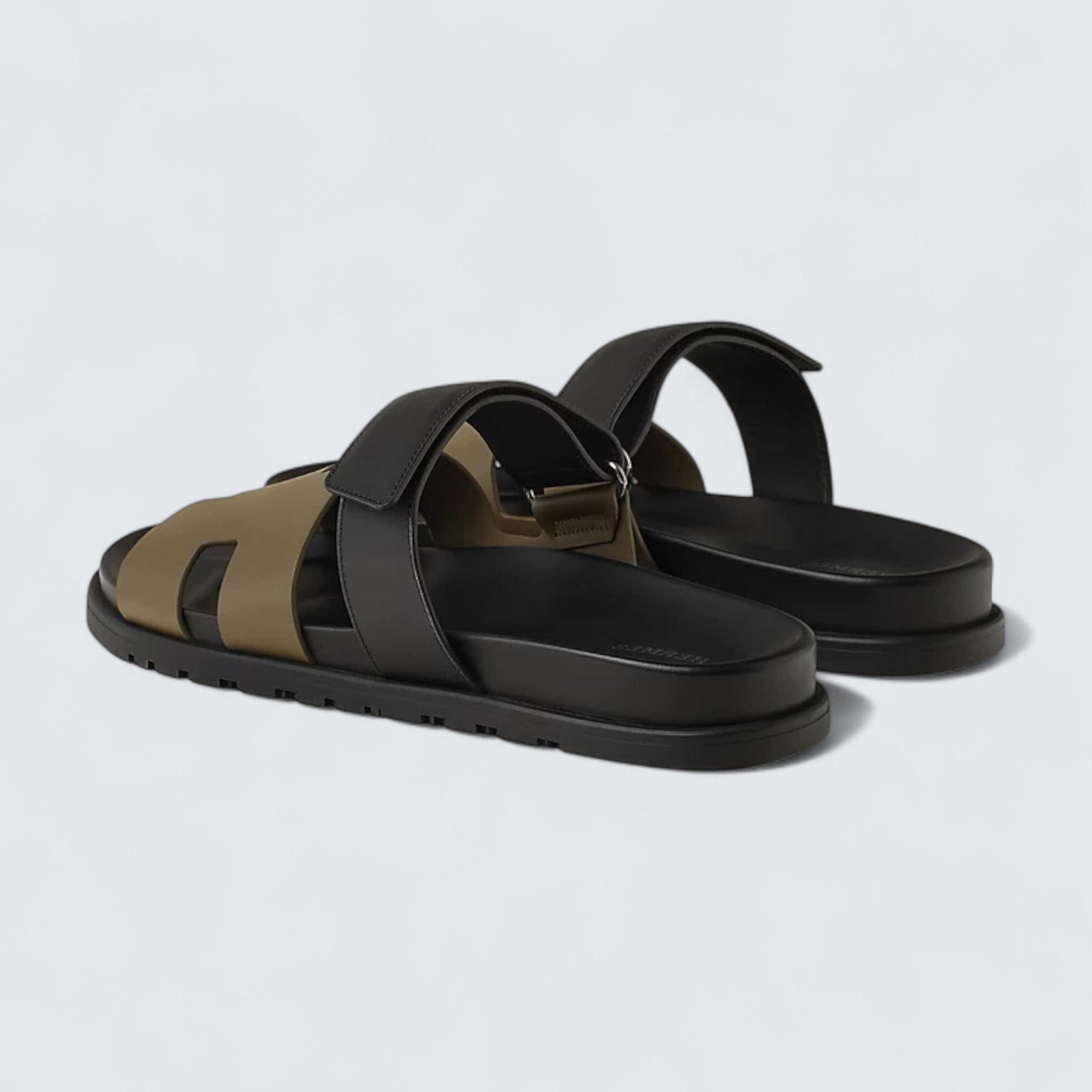 Chypre Sandals 'Vert Toundra / Noir'
