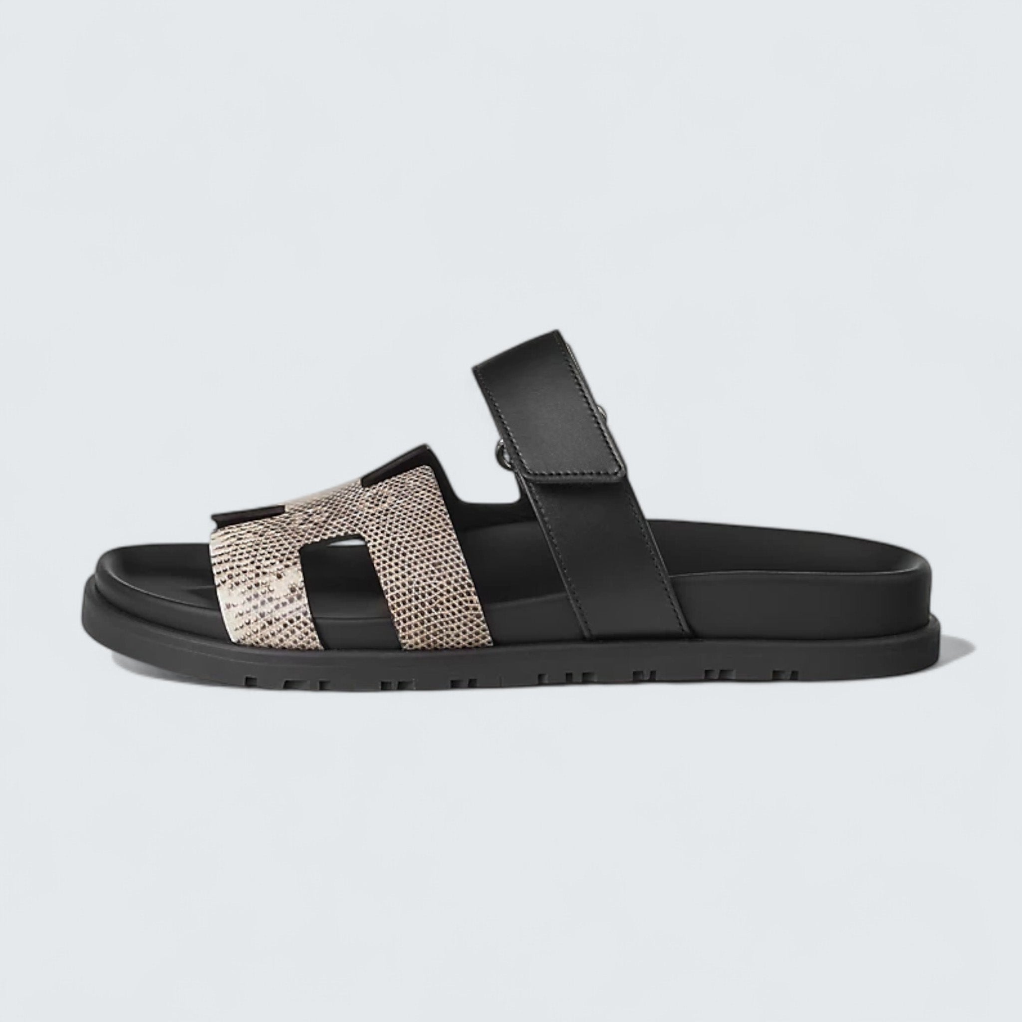 Chypre Sandals 'Ombre Noir'