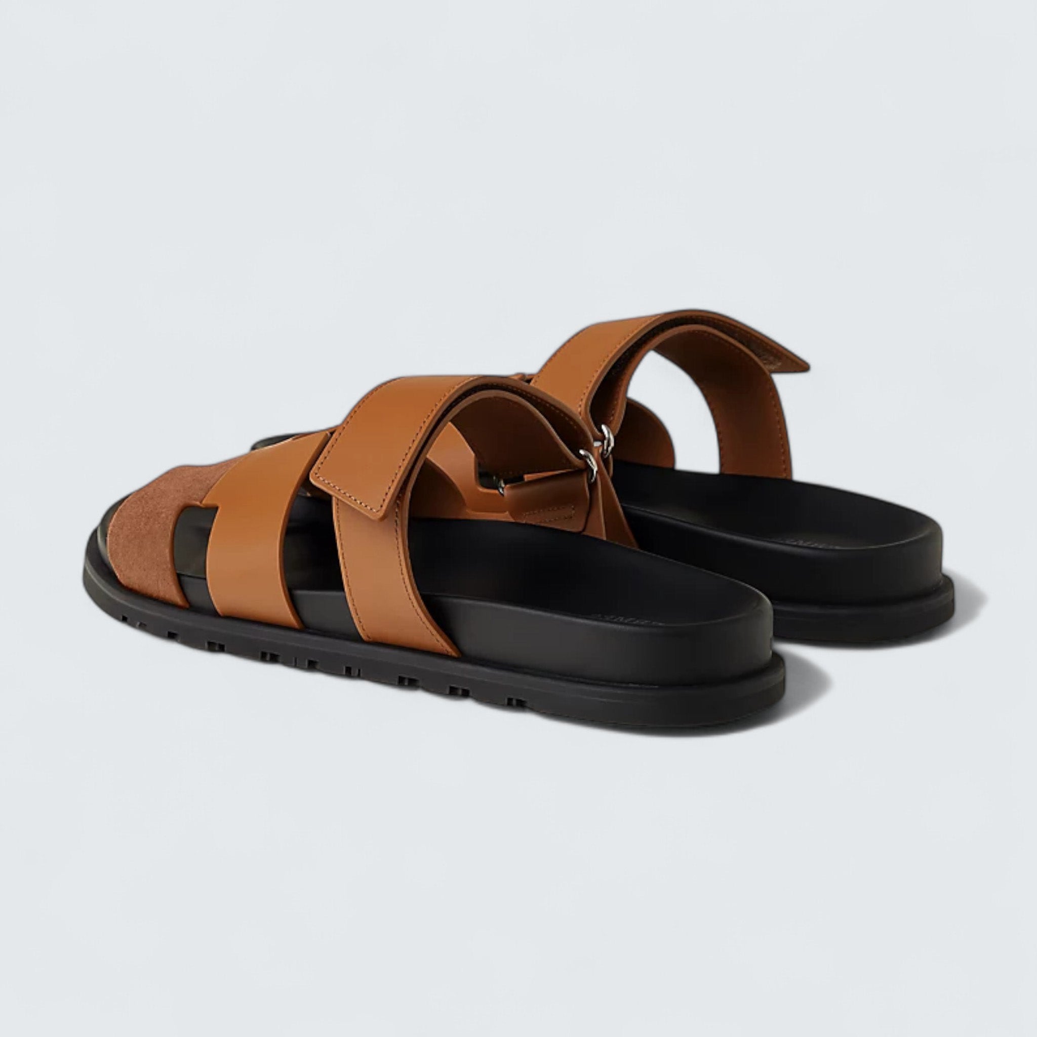 Chypre Sandals 'Naturel / Brun Fumé'