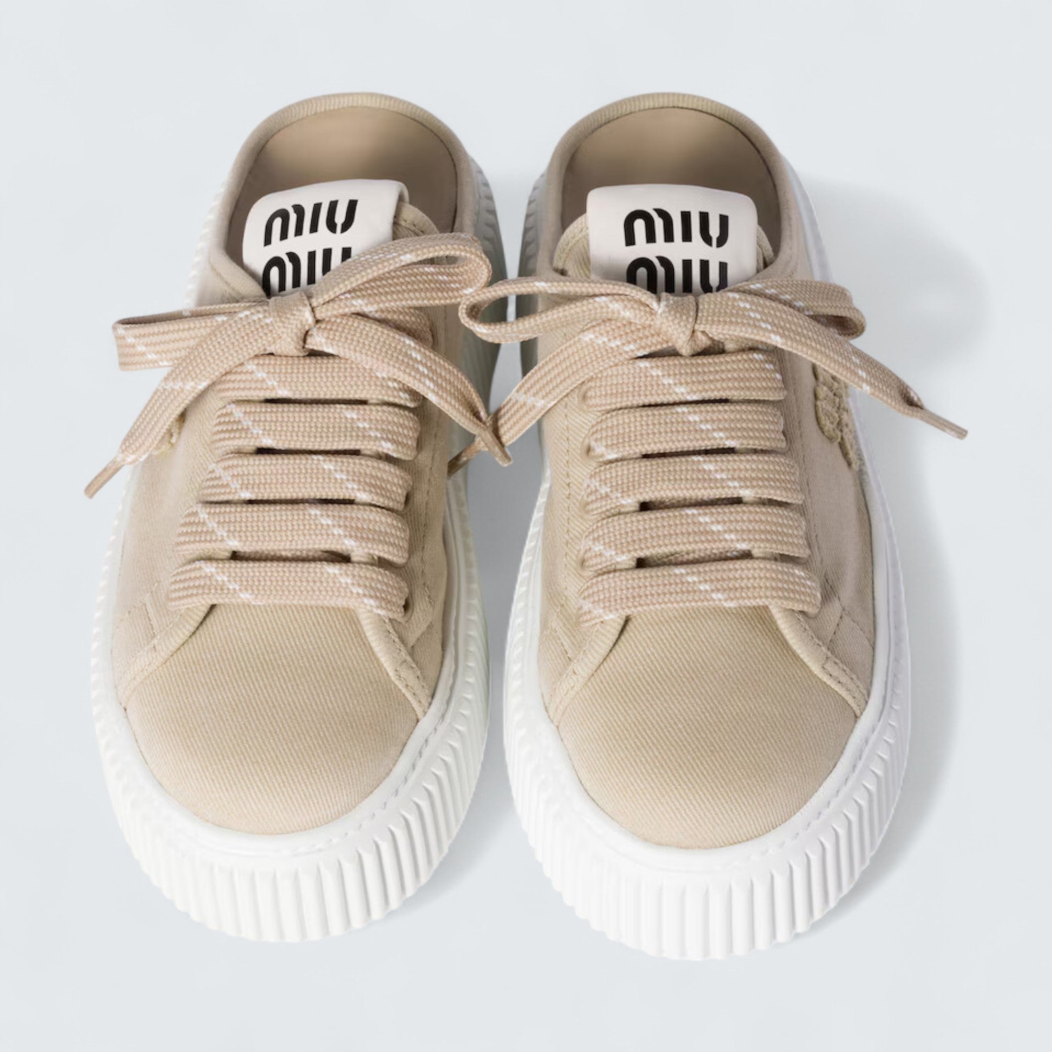 Denim Sneaker Mules 'Colonial Beige'
