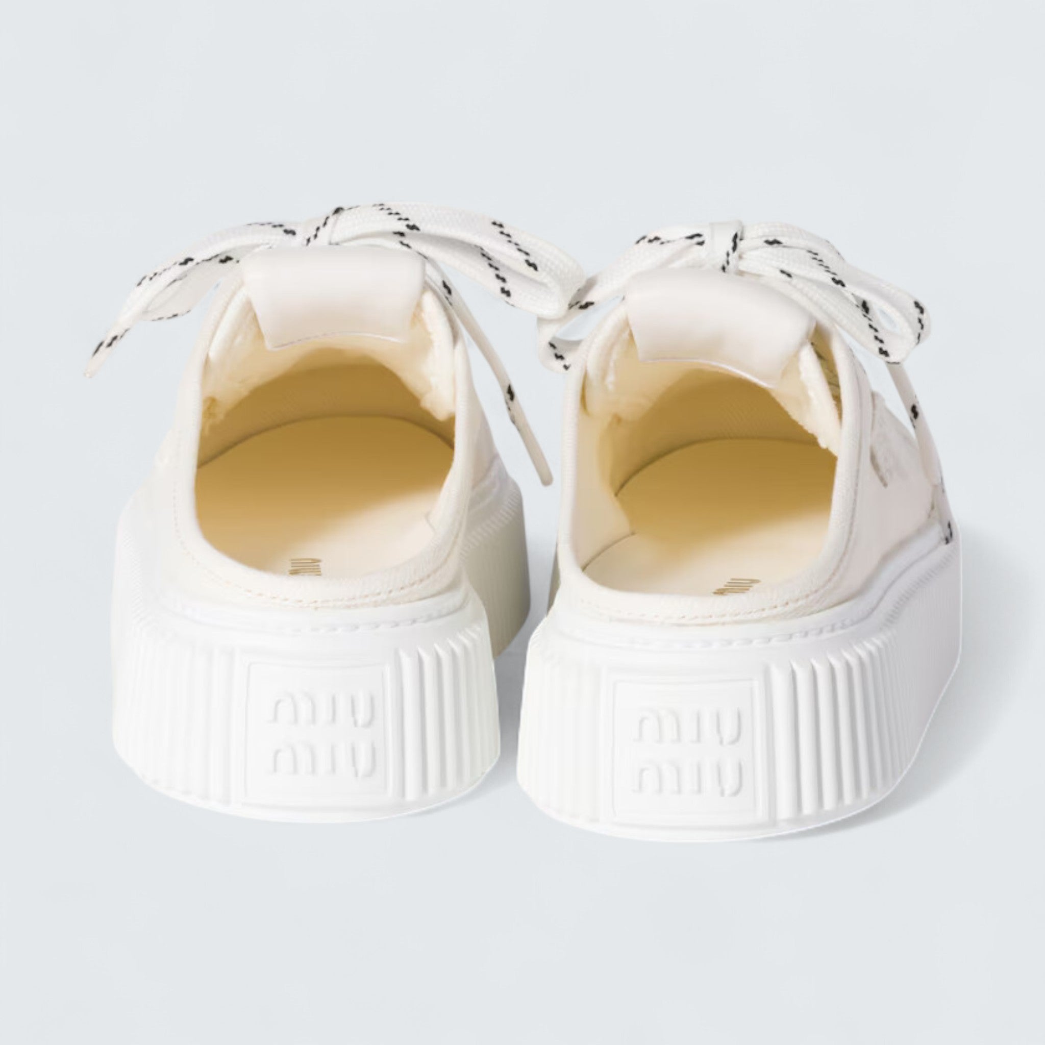 Denim Sneaker Mules 'Ivory'