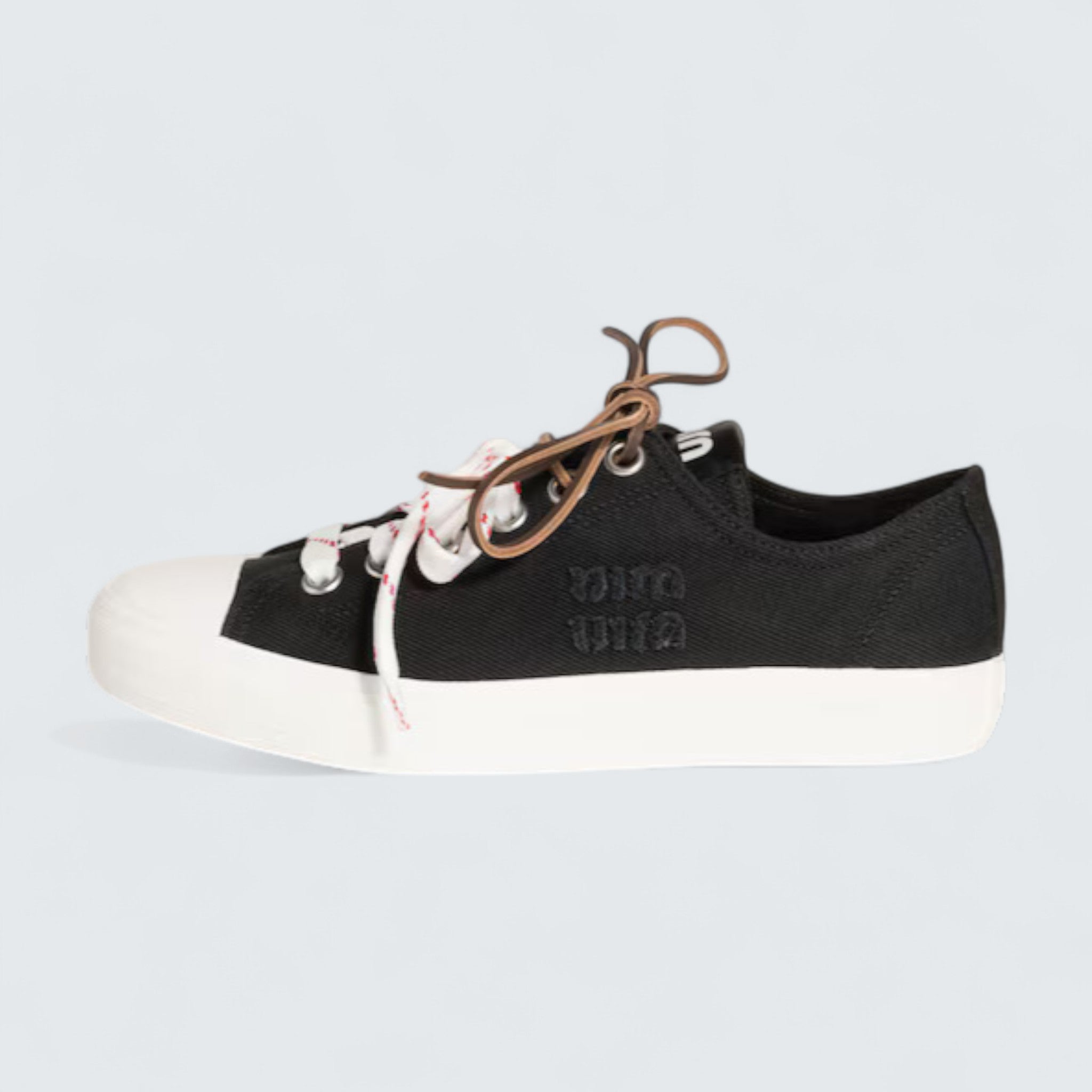 Washed Denim Sneakers 'Black'