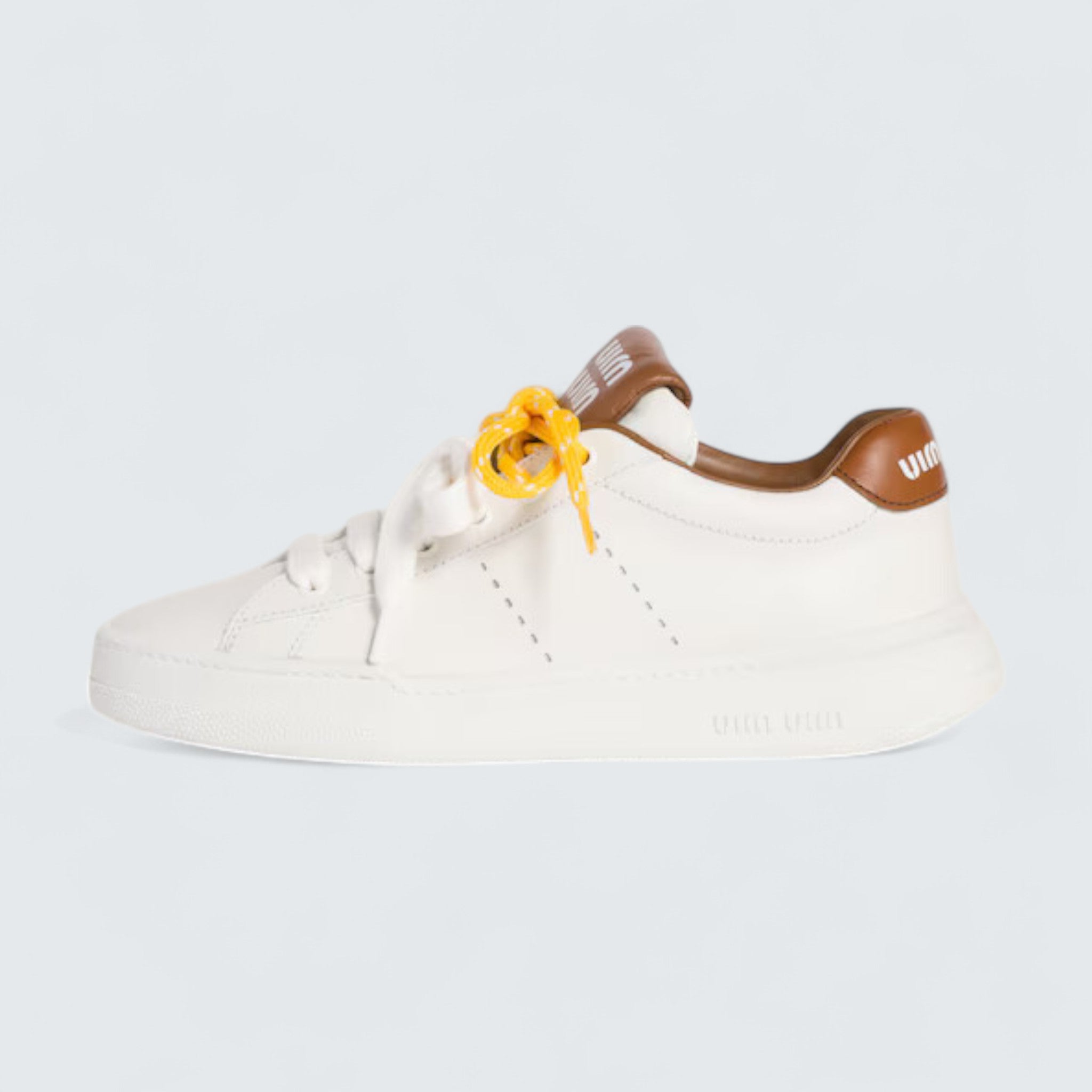 Leather Sneakers 'White/Cognac'