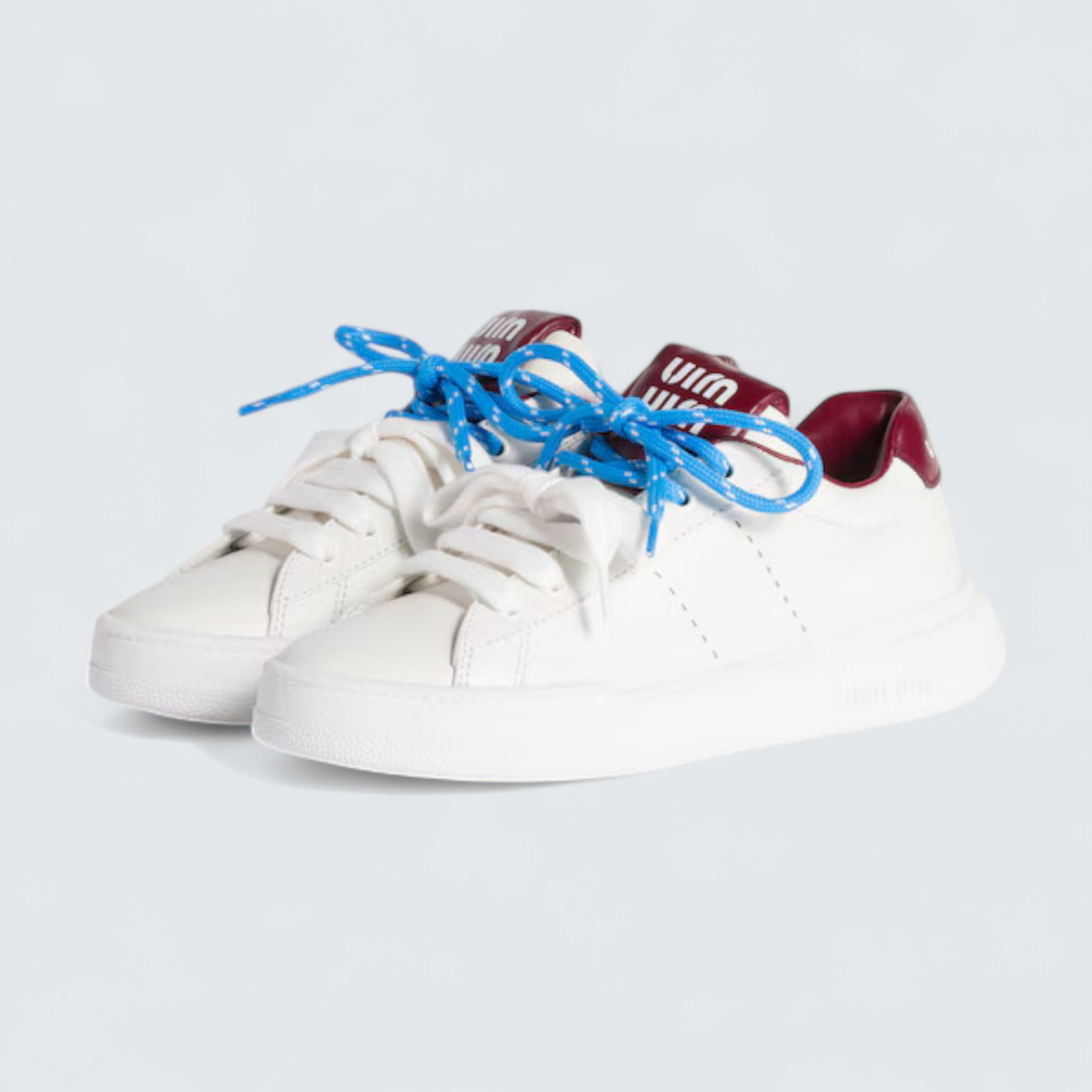 Leather Sneakers 'White/Crimson'