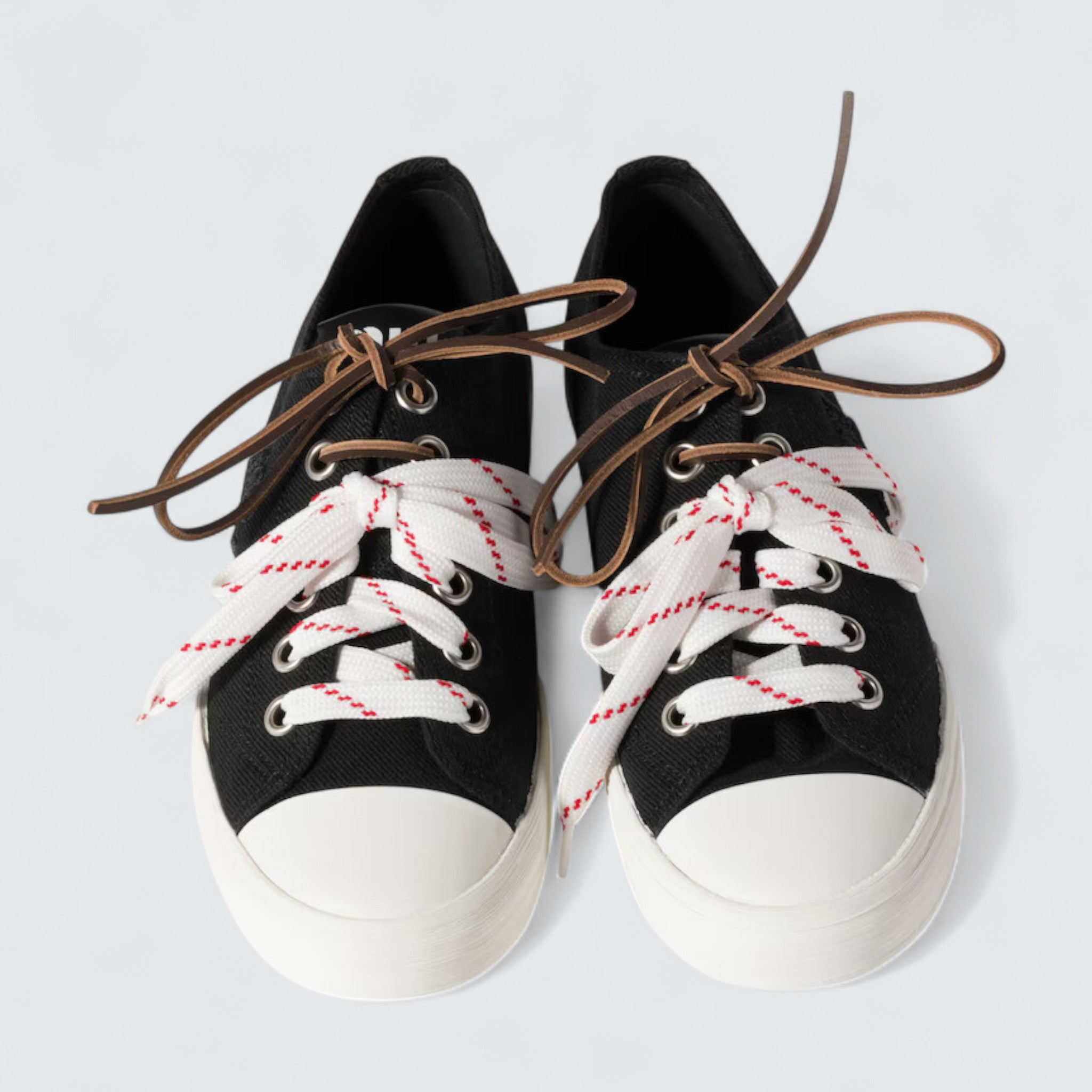 Washed Denim Sneakers 'Black'