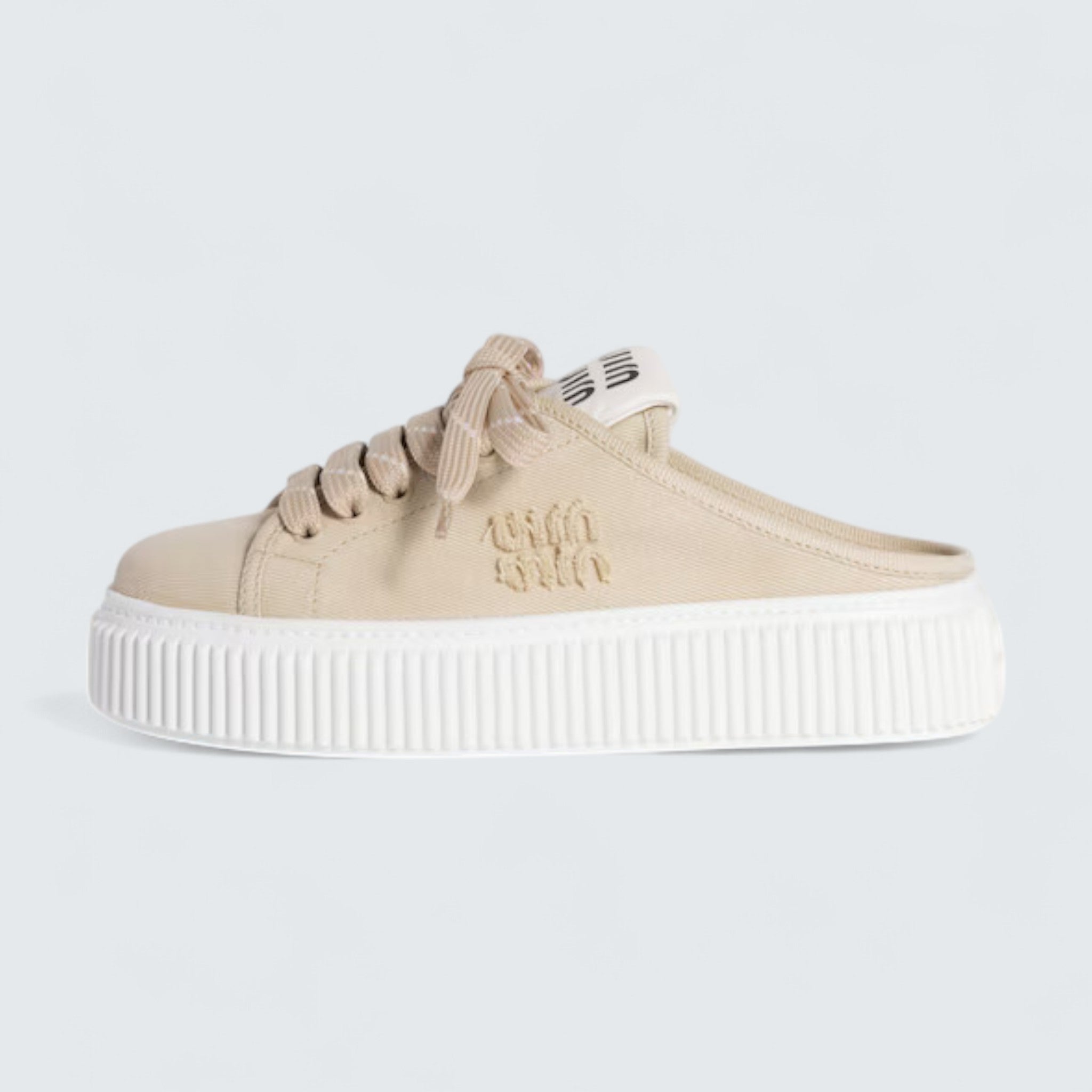 Denim Sneaker Mules 'Colonial Beige'
