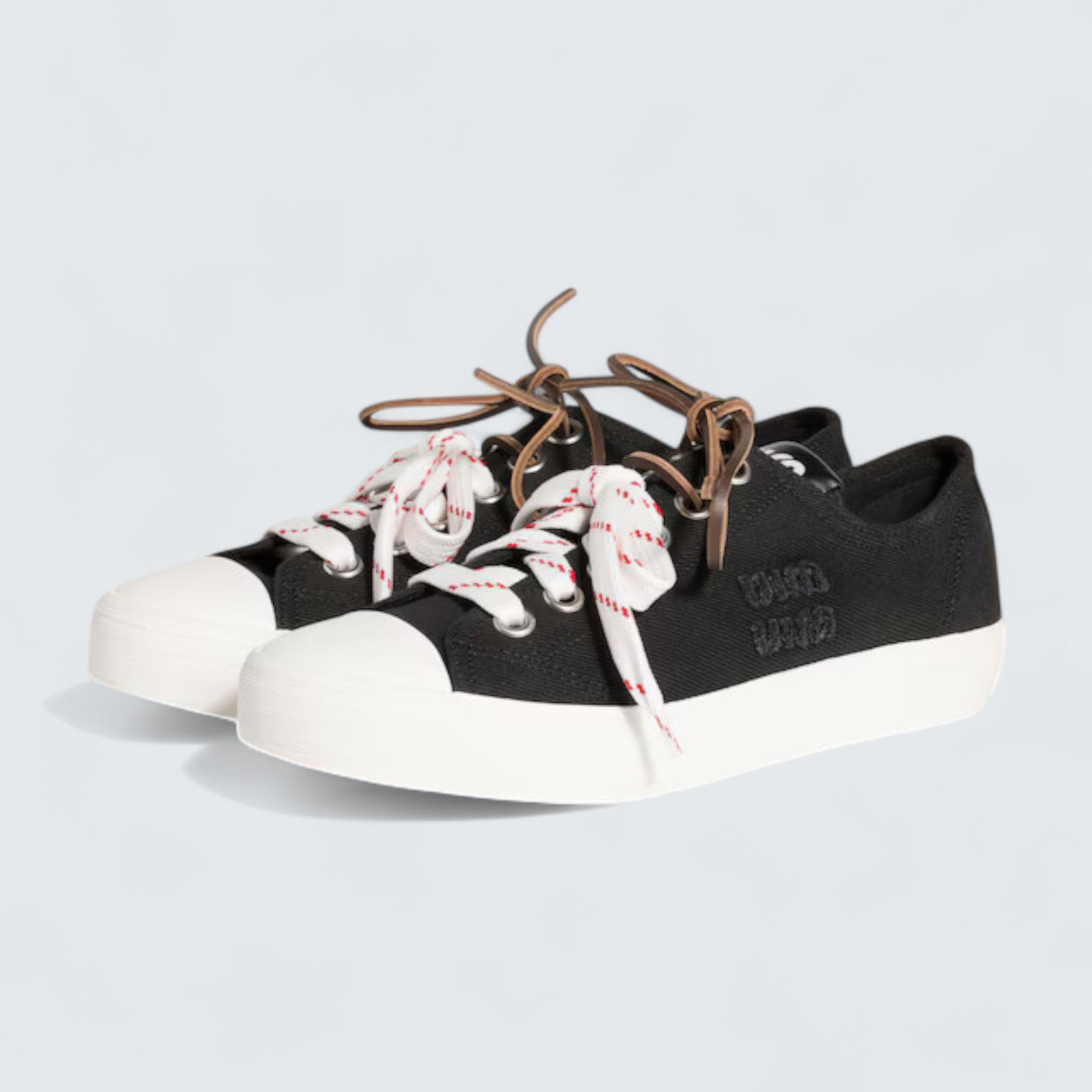 Washed Denim Sneakers 'Black'