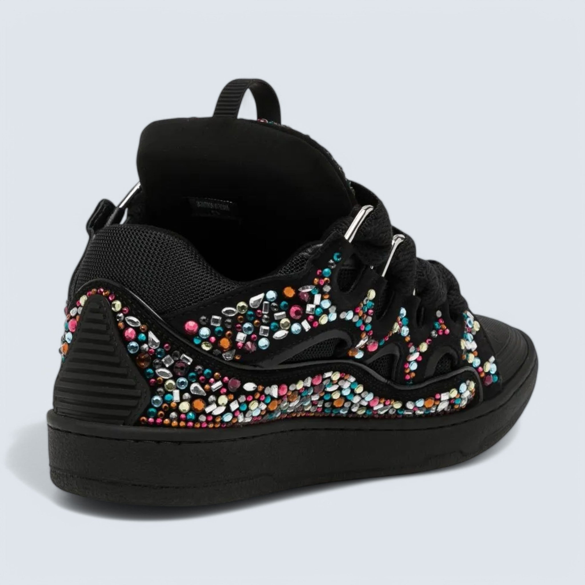 Curb Rhinestone Sneakers 'Black'