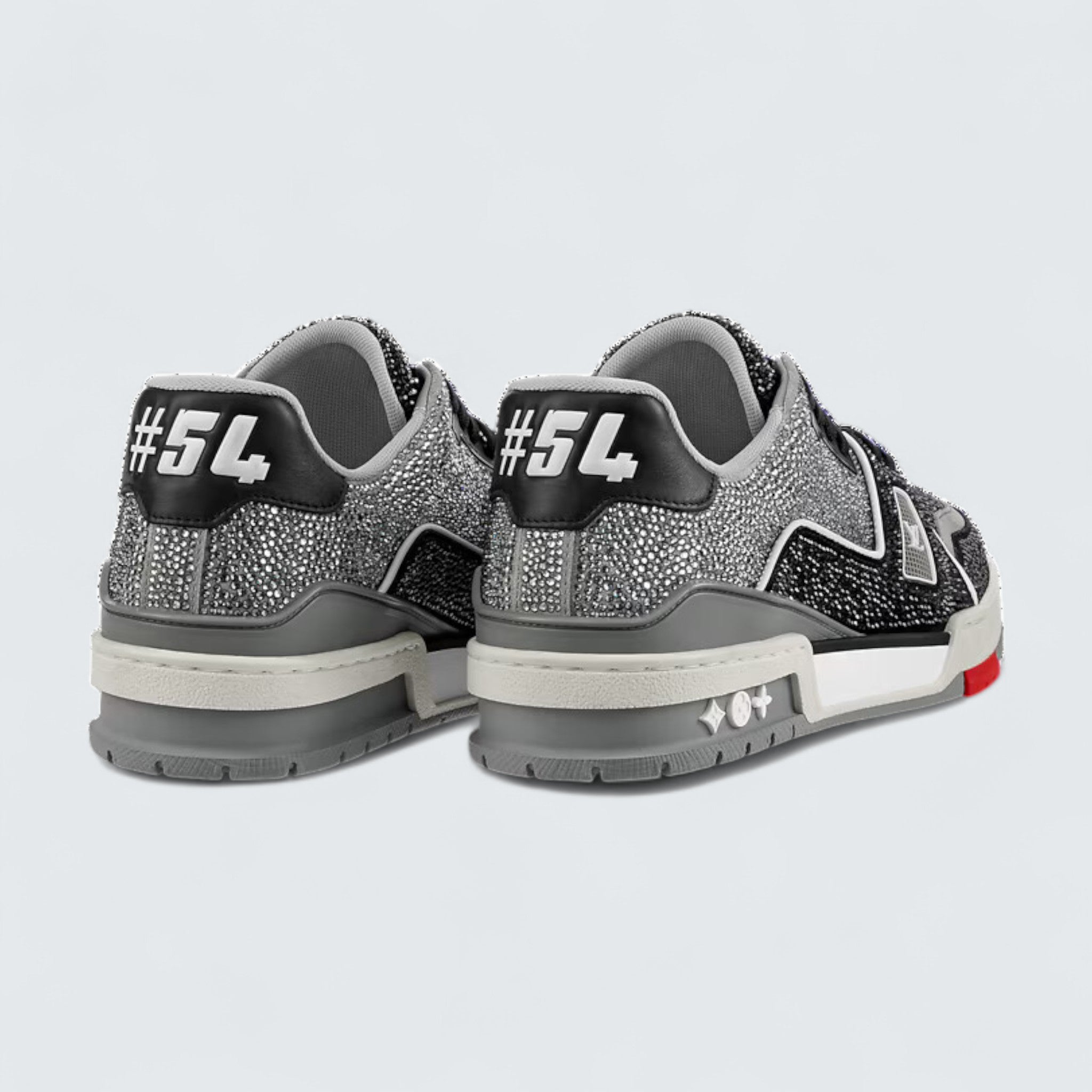 LV Trainer Sneaker 'Grey Rhinestones'