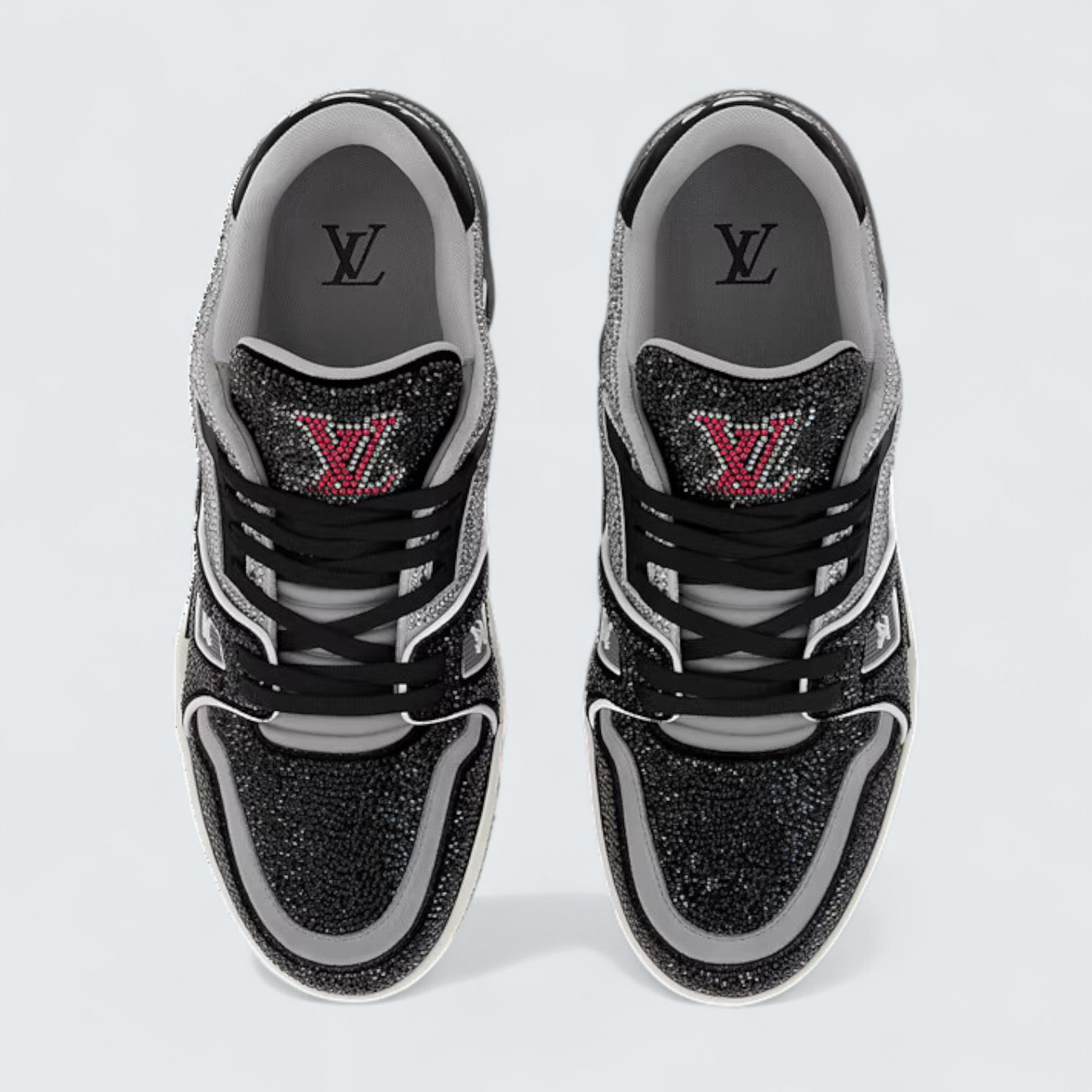 LV Trainer Sneaker 'Grey Rhinestones'