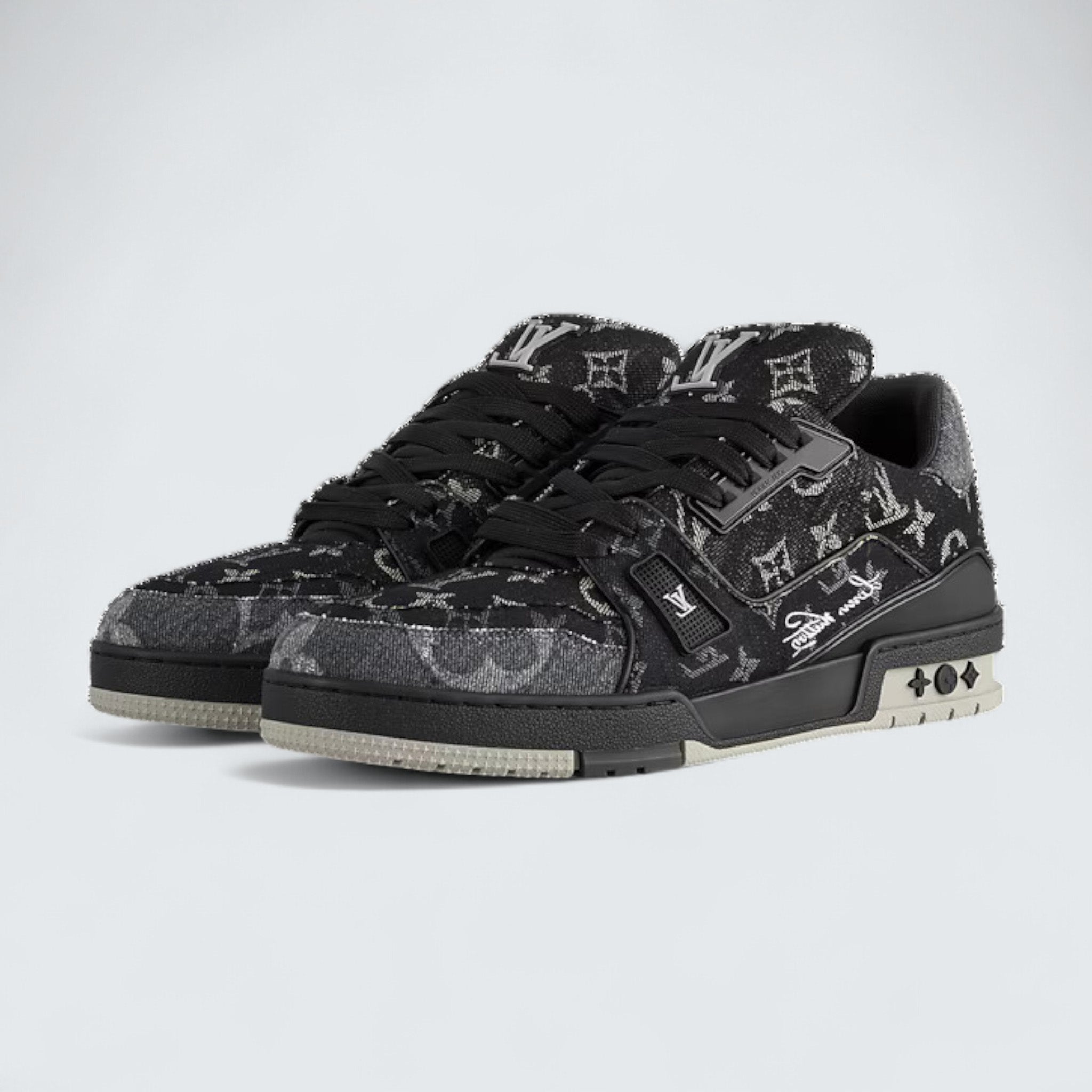 LV Trainer Sneaker 'Black Monogram Denim'