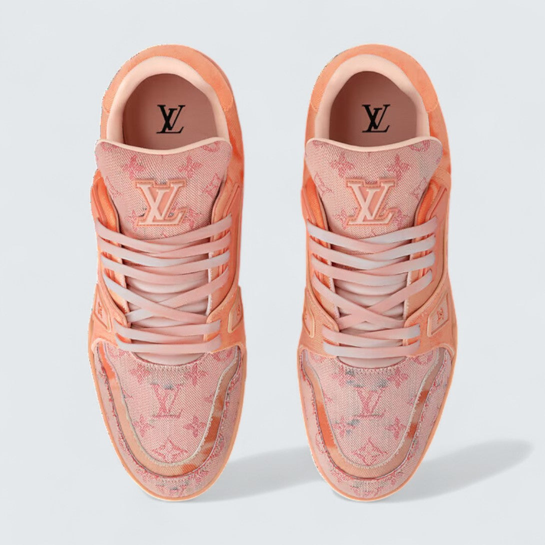 LV Trainer Sneaker 'Orange Monogram Denim'