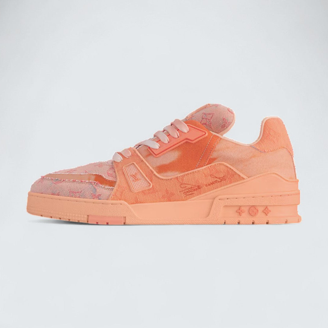 LV Trainer Sneaker 'Orange Monogram Denim'