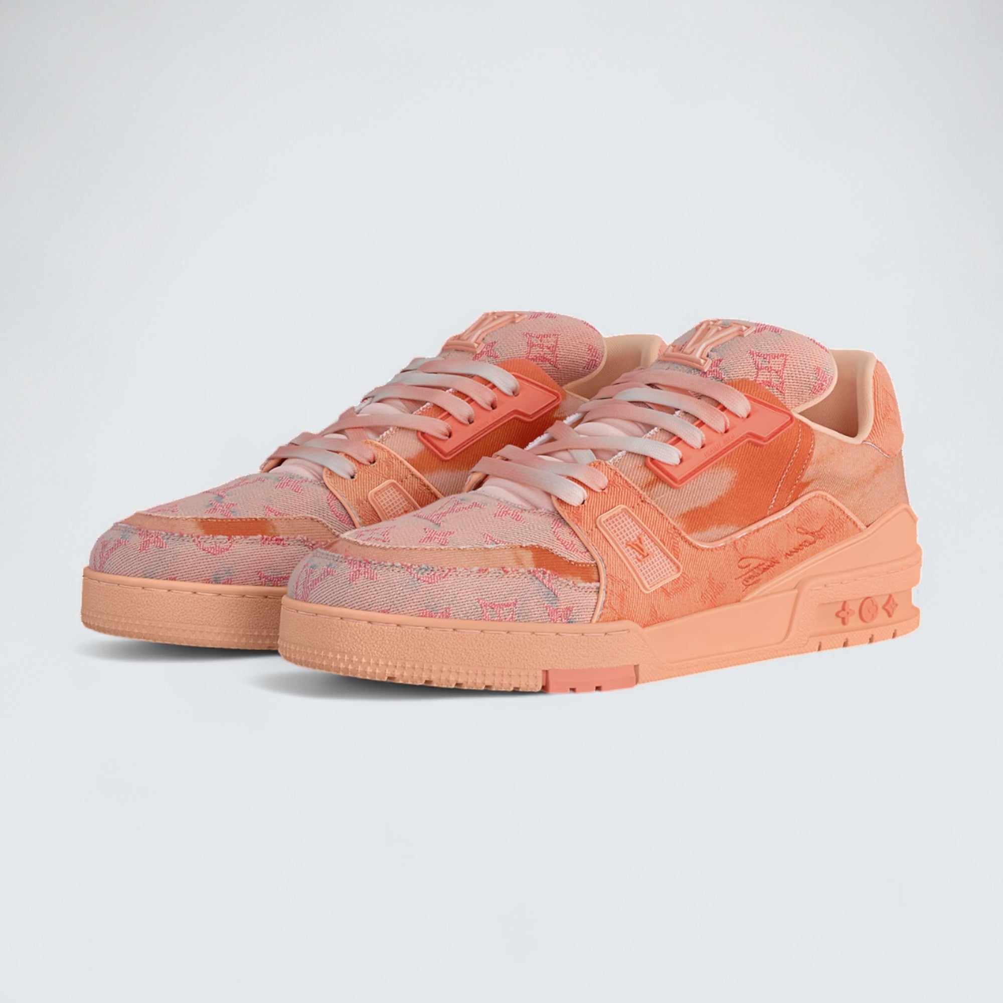 LV Trainer Sneaker 'Orange Monogram Denim'