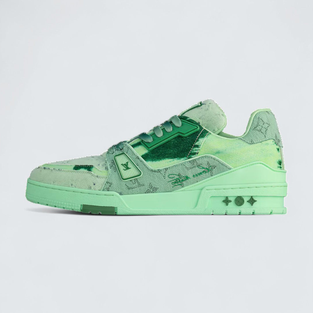 LV Trainer Sneaker 'Green Monogram Denim'