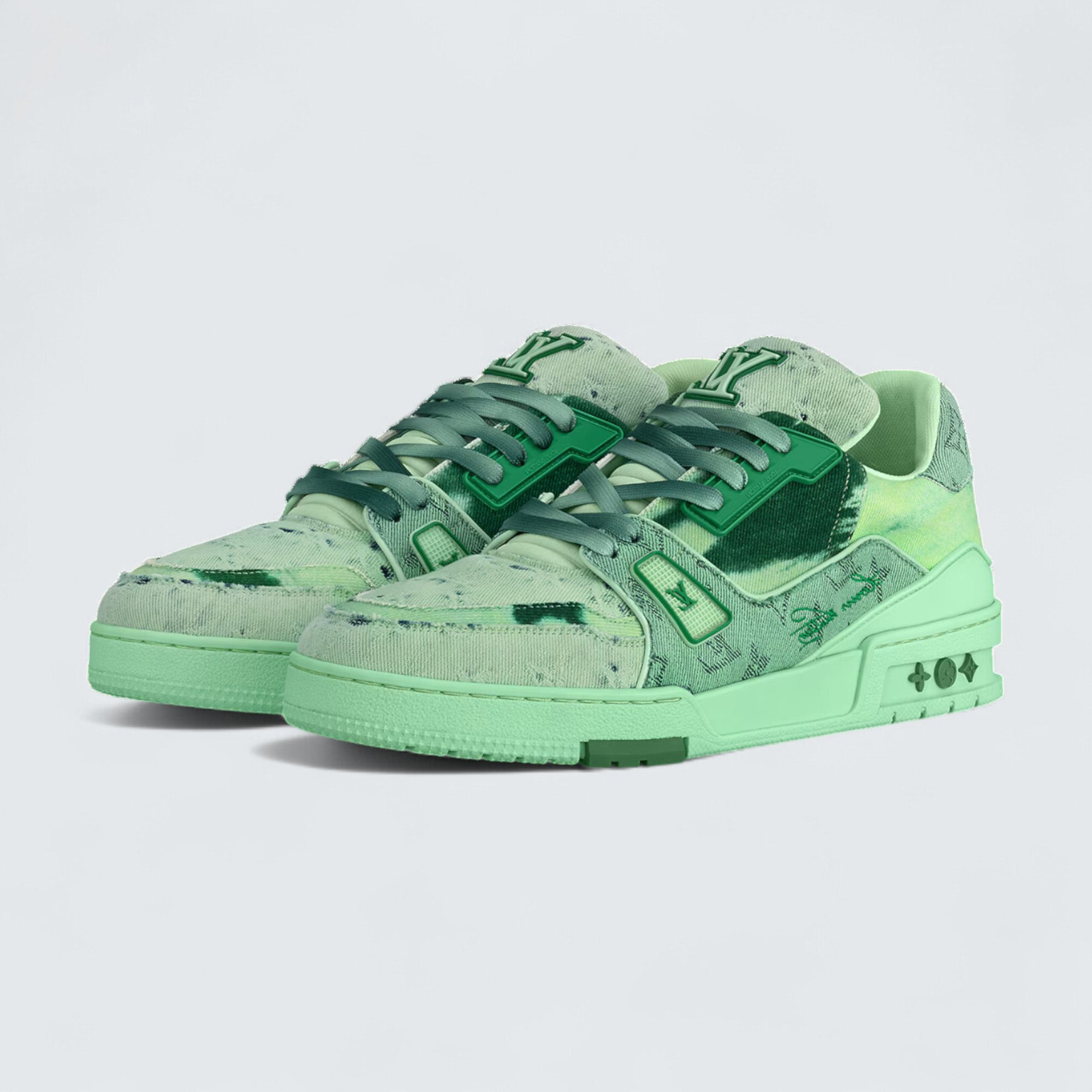 LV Trainer Sneaker 'Green Monogram Denim'