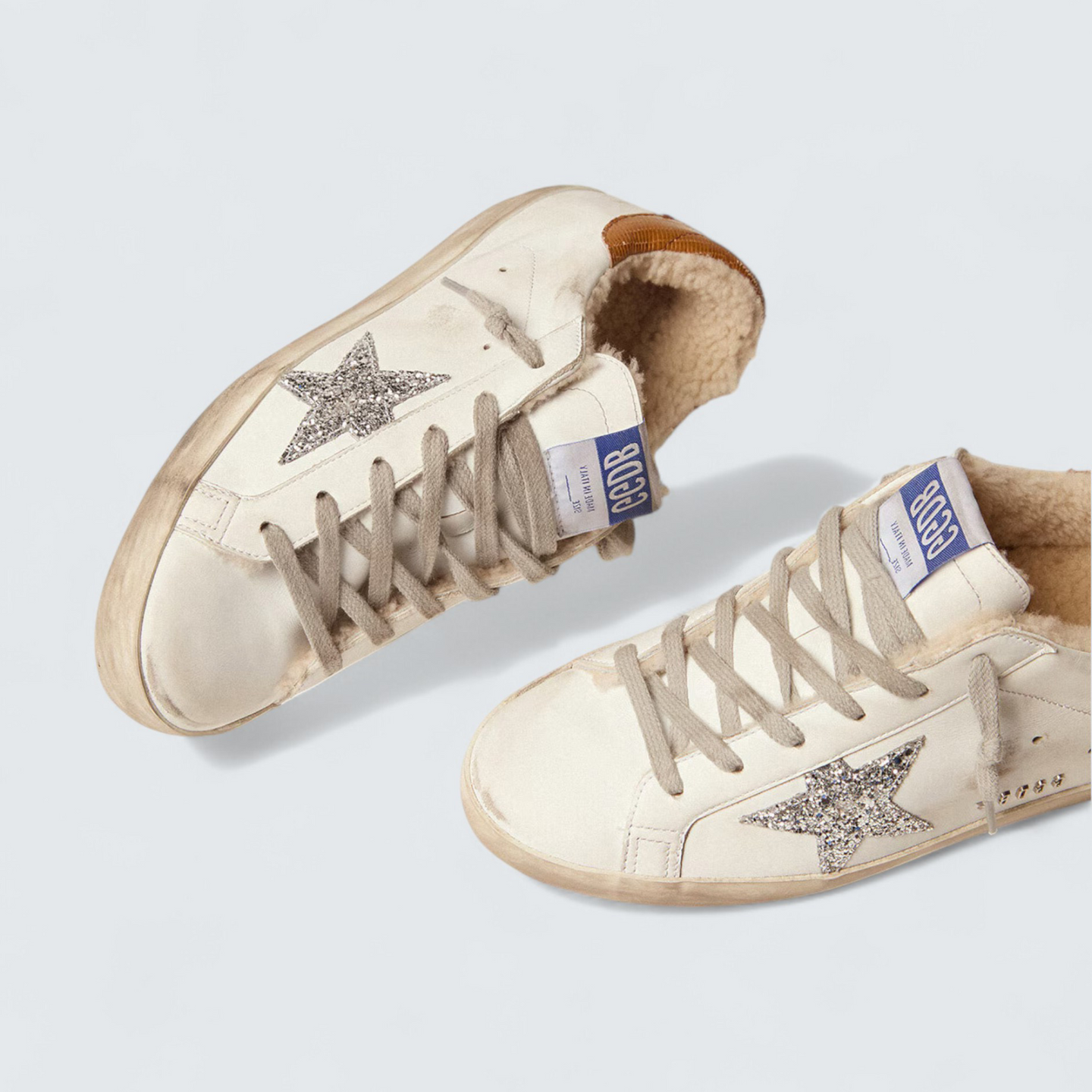 Super-Star 'Shearling Lining and Silver Glitter Star'