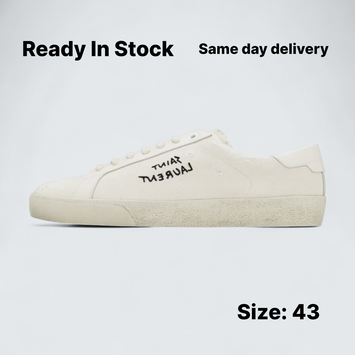 Saint Laurent Court Classic SL/06 Embroidered Sneakers 'Cream'