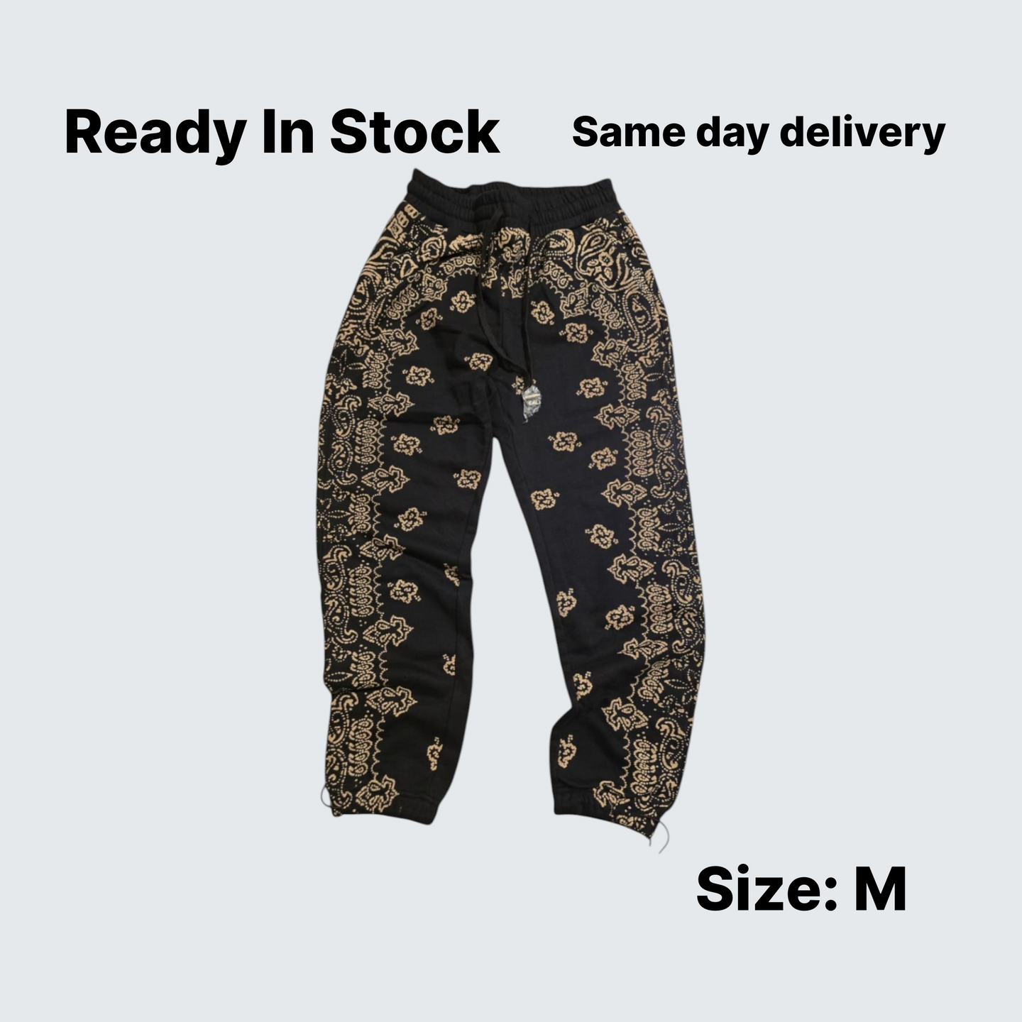 OY Paisley Print Jogger Pants