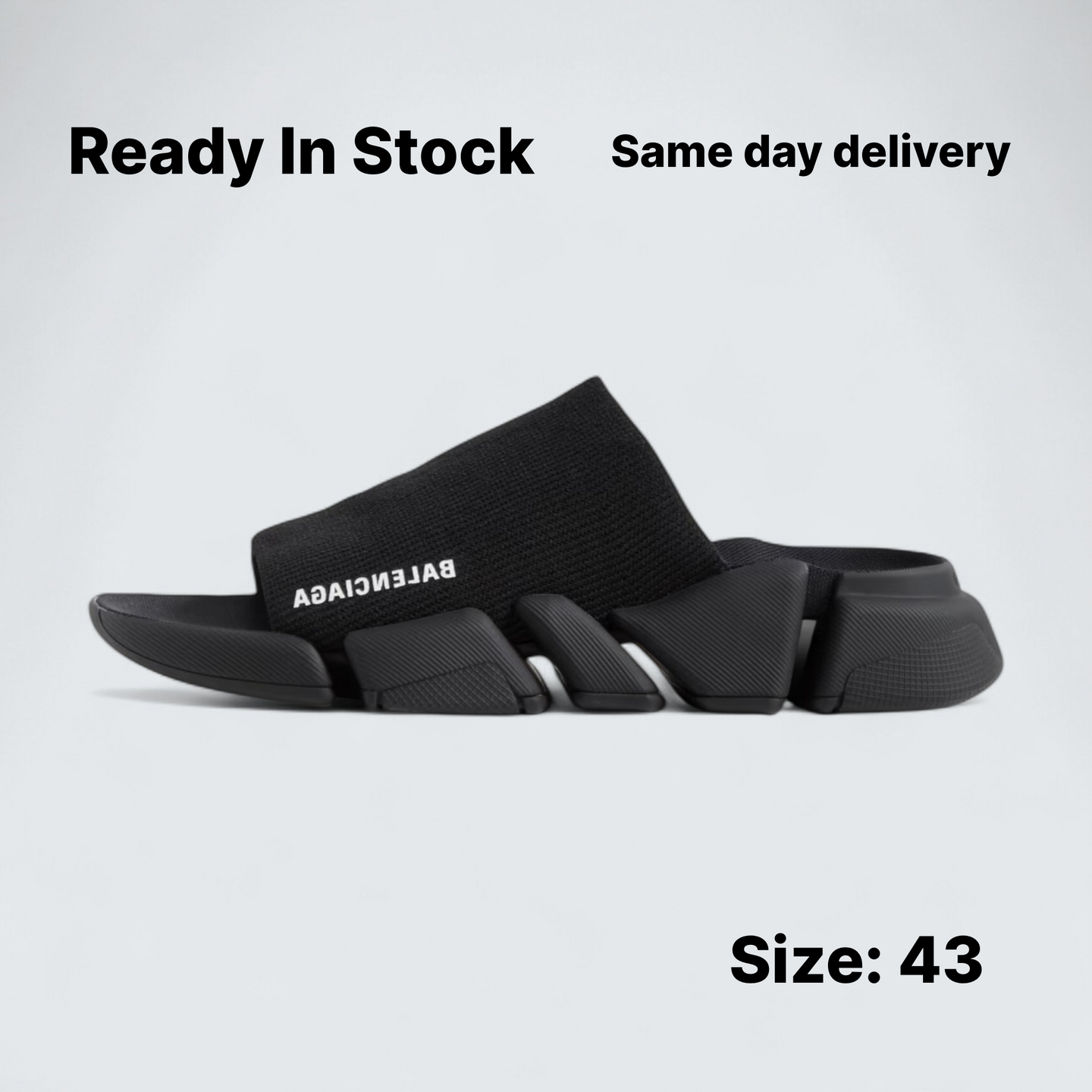 Speed 2.0 Logo Stretch Knit Slides 'Black'