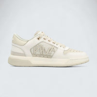Classic Logo-Appliqué Sneakers 'White/Beige'