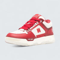 MA-1 Panelled Leather 'White/Red'